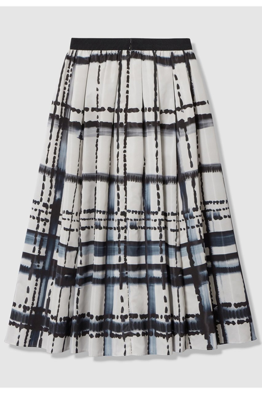 【アナイ/ANAYI】のチェックプリントタックギャザーフレアスカート 人気、トレンドファッション・服の通販 founy(ファニー) 　ファッション　Fashion　レディースファッション　Fashion for Women　スカート　Skirts　Aライン・フレアスカート　A-Line & Flared Skirts　ロングスカート　Long Skirts / Maxi & Midi Skirts　おすすめ　Recommended / Our Picks　イタリア　Italy　グラデーション　Gradient, Ombre　グログラン　Grosgrain, Grosgrain Ribbon　タフタ　Taffeta, Structured Fabric　チェック　Check, Plaid, Tartan　プリント　Print, Printed Pattern　ロング　Long, Long-Length　手描き　Hand-Drawn, Illustrated　other-2|ID: prp329100004729679 ipo3291000000036066891
