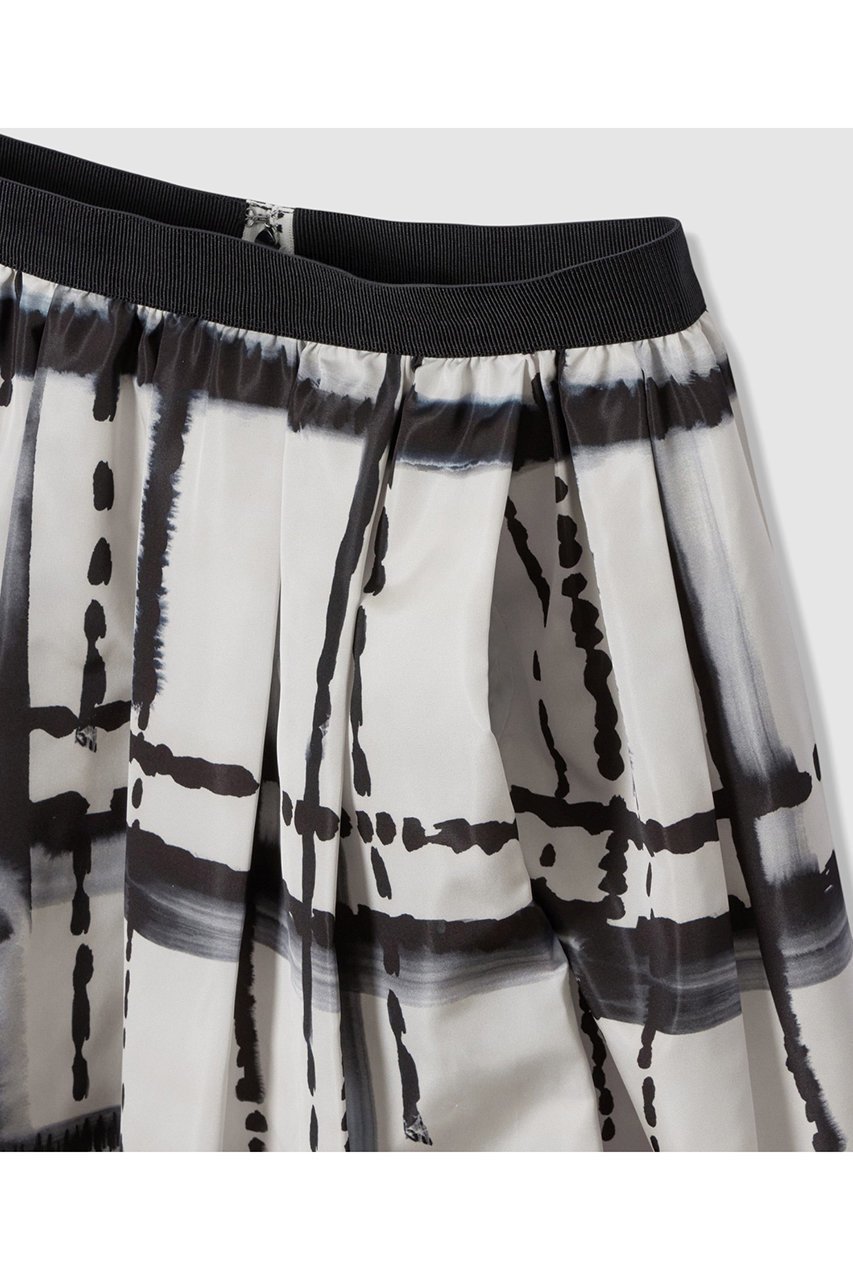 【アナイ/ANAYI】のチェックプリントタックギャザーフレアスカート 人気、トレンドファッション・服の通販 founy(ファニー) 　ファッション　Fashion　レディースファッション　Fashion for Women　スカート　Skirts　Aライン・フレアスカート　A-Line & Flared Skirts　ロングスカート　Long Skirts / Maxi & Midi Skirts　おすすめ　Recommended / Our Picks　イタリア　Italy　グラデーション　Gradient, Ombre　グログラン　Grosgrain, Grosgrain Ribbon　タフタ　Taffeta, Structured Fabric　チェック　Check, Plaid, Tartan　プリント　Print, Printed Pattern　ロング　Long, Long-Length　手描き　Hand-Drawn, Illustrated　other-3|ID: prp329100004729679 ipo3291000000036066892