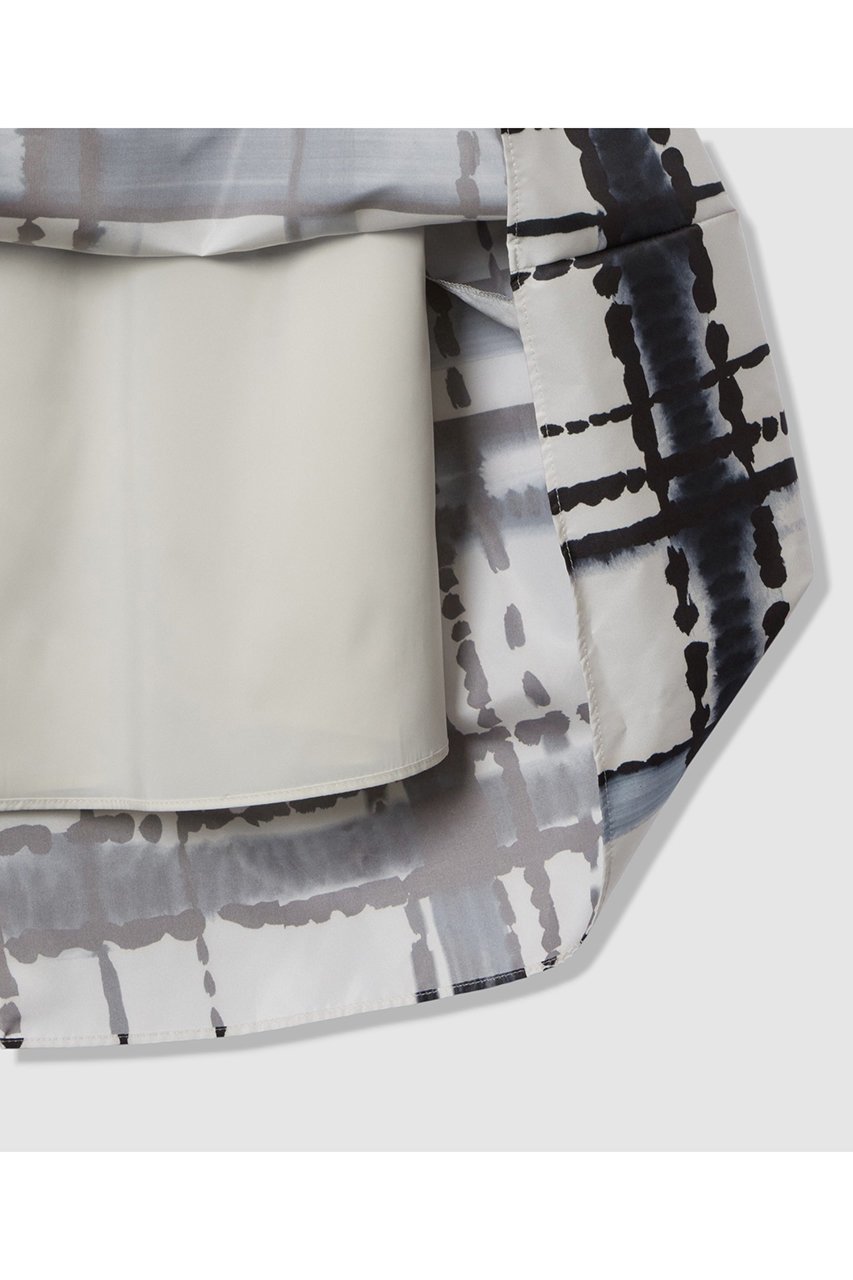 【アナイ/ANAYI】のチェックプリントタックギャザーフレアスカート 人気、トレンドファッション・服の通販 founy(ファニー) 　ファッション　Fashion　レディースファッション　Fashion for Women　スカート　Skirts　Aライン・フレアスカート　A-Line & Flared Skirts　ロングスカート　Long Skirts / Maxi & Midi Skirts　おすすめ　Recommended / Our Picks　イタリア　Italy　グラデーション　Gradient, Ombre　グログラン　Grosgrain, Grosgrain Ribbon　タフタ　Taffeta, Structured Fabric　チェック　Check, Plaid, Tartan　プリント　Print, Printed Pattern　ロング　Long, Long-Length　手描き　Hand-Drawn, Illustrated　other-6|ID: prp329100004729679 ipo3291000000036066895