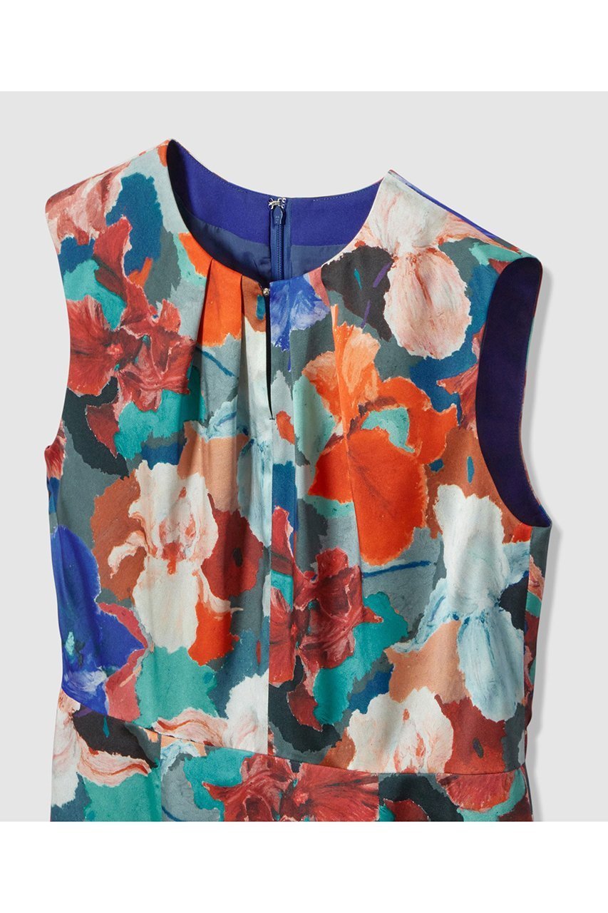 【アナイ/ANAYI】のアートフラワーフレア ワンピース 人気、トレンドファッション・服の通販 founy(ファニー) 　ファッション　Fashion　レディースファッション　Fashion for Women　ワンピース　Dresses　チュニック　Tunic Tops & Dresses　オレンジ　Orange　サテン　Satin, Glossy Fabric　シンプル　Simple, Minimal　スリット　Slit, Slit Detail　チュニック　Tunic, Long Top　フィット　Fit, Slim Fit　フラワー　Flower, Floral　フレア　Flare, Flared　プリント　Print, Printed Pattern　ロング　Long, Long-Length　other-3|ID: prp329100004729684 ipo3291000000035971963