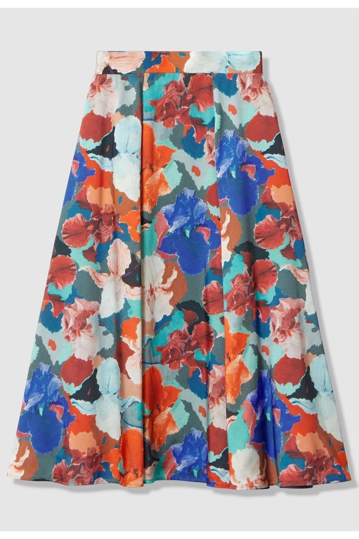 【アナイ/ANAYI】のアートフラワータックフレア スカート インテリア・キッズ・メンズ・レディースファッション・服の通販 founy(ファニー) https://founy.com/ ファッション Fashion レディースファッション Fashion for Women スカート Skirts Aライン・フレアスカート A-Line & Flared Skirts ロングスカート Long Skirts / Maxi & Midi Skirts オレンジ Orange サテン Satin, Glossy Fabric シンプル Simple, Minimal フラワー Flower, Floral フレア Flare, Flared プリント Print, Printed Pattern ロング Long, Long-Length |ID: prp329100004729685 ipo3291000000035727064