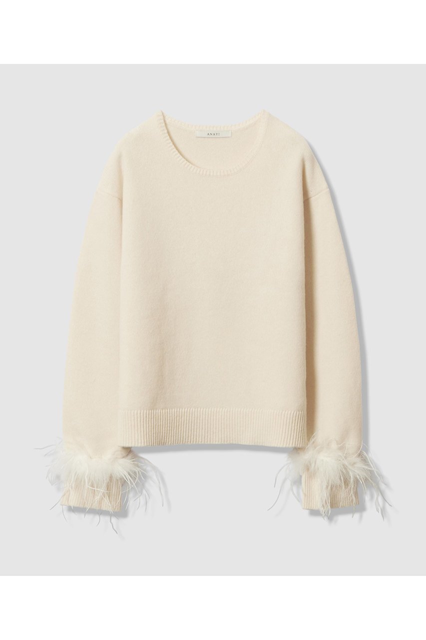 【アナイ/ANAYI】のフェザーバングル プルオーバー インテリア・キッズ・メンズ・レディースファッション・服の通販 founy(ファニー) ファッション Fashion レディースファッション Fashion for Women トップス・カットソー Cut & Sew Tops ニット Knit Tops & Sweaters カジュアルプルオーバー・ニットトップス Pullovers & Knit Tops / Casual Pullovers バランス Balance, Style Balance バングル Bangle, Bracelet フェザー Feather, Feather Detail ミドル Middle Length, Mid Height リアル Real, Realistic リラックス Relax, Relaxed Fit ループ Loop, Loop Knit オフホワイト|ID: prp329100004729687 ipo3291000000035971970