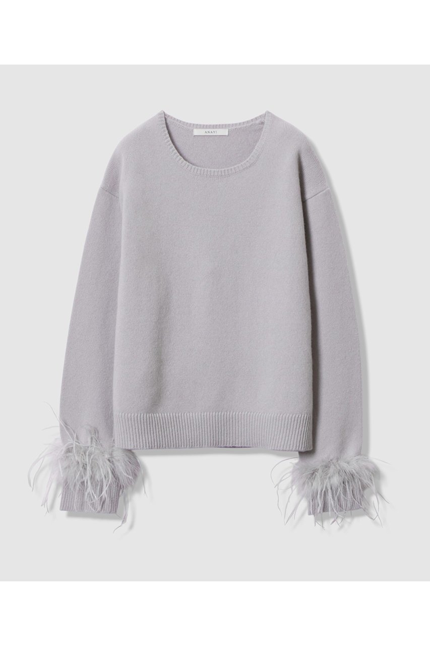 【アナイ/ANAYI】のフェザーバングル プルオーバー インテリア・キッズ・メンズ・レディースファッション・服の通販 founy(ファニー) ファッション Fashion レディースファッション Fashion for Women トップス・カットソー Cut & Sew Tops ニット Knit Tops & Sweaters カジュアルプルオーバー・ニットトップス Pullovers & Knit Tops / Casual Pullovers バランス Balance, Style Balance バングル Bangle, Bracelet フェザー Feather, Feather Detail ミドル Middle Length, Mid Height リアル Real, Realistic リラックス Relax, Relaxed Fit ループ Loop, Loop Knit グレー|ID: prp329100004729687 ipo3291000000035971971