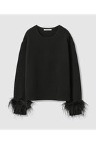 【アナイ/ANAYI】のフェザーバングル プルオーバー 人気、トレンドファッション・服の通販 founy(ファニー) ファッション Fashion レディースファッション Fashion for Women トップス・カットソー Cut & Sew Tops ニット Knit Tops & Sweaters カジュアルプルオーバー・ニットトップス Pullovers & Knit Tops / Casual Pullovers バランス Balance, Style Balance バングル Bangle, Bracelet フェザー Feather, Feather Detail ミドル Middle Length, Mid Height リアル Real, Realistic リラックス Relax, Relaxed Fit ループ Loop, Loop Knit thumbnail ブラック|ID: prp329100004729687 ipo3291000000035971972