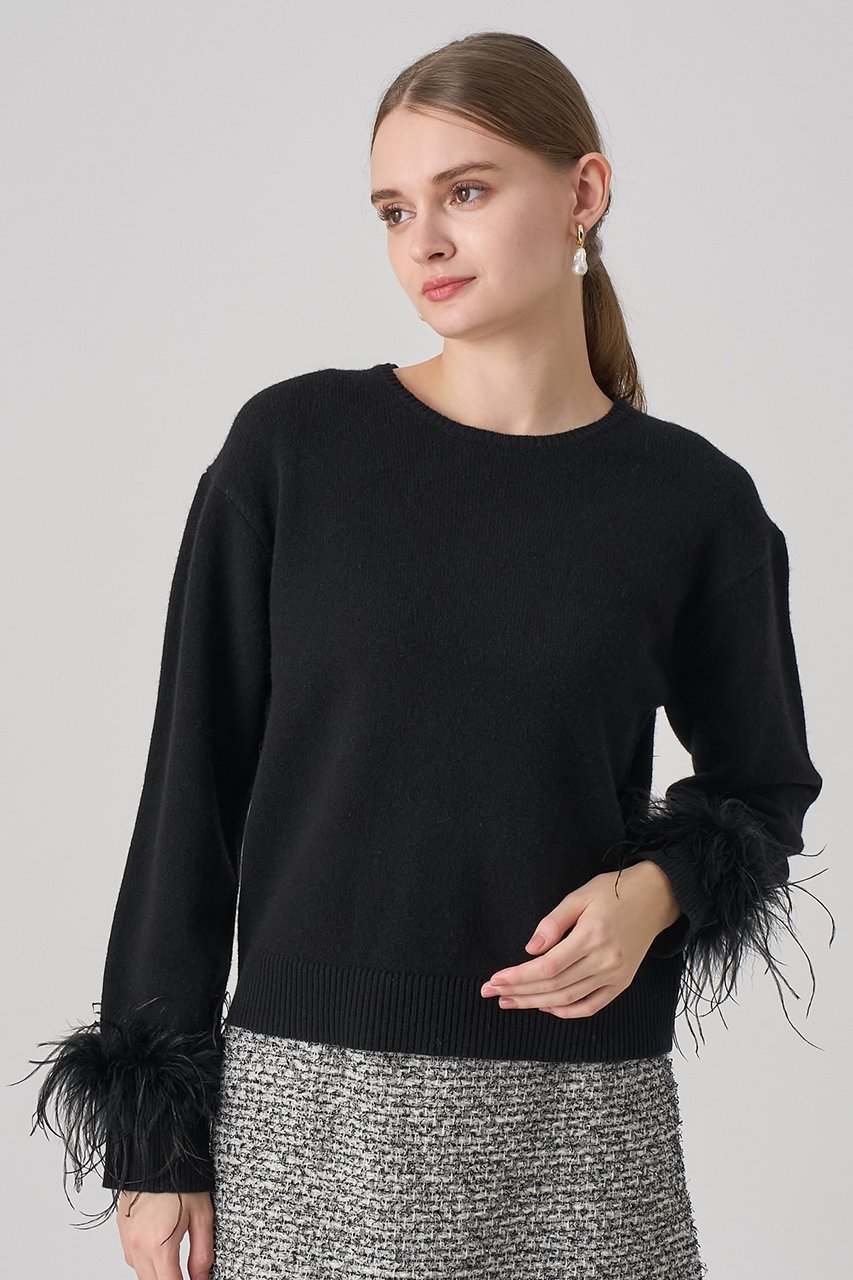 【アナイ/ANAYI】のフェザーバングル プルオーバー 人気、トレンドファッション・服の通販 founy(ファニー) ファッション Fashion レディースファッション Fashion for Women トップス・カットソー Cut & Sew Tops ニット Knit Tops & Sweaters カジュアルプルオーバー・ニットトップス Pullovers & Knit Tops / Casual Pullovers バランス Balance, Style Balance バングル Bangle, Bracelet フェザー Feather, Feather Detail ミドル Middle Length, Mid Height リアル Real, Realistic リラックス Relax, Relaxed Fit ループ Loop, Loop Knit other-8|ID: prp329100004729687 ipo3291000000035971979