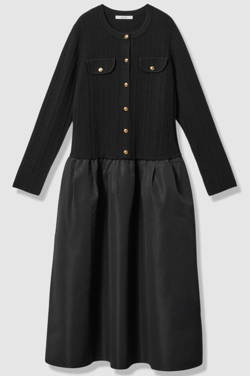【アナイ/ANAYI】のグログランコンビベルト付き ワンピース 人気、トレンドファッション・服の通販 founy(ファニー) 　ファッション　Fashion　レディースファッション　Fashion for Women　ワンピース　Dresses　チュニック　Tunic Tops & Dresses　ベルト&ウエストマーク　Belts & Waist Accessories　エレガント 上品　Elegant　ギャザー　Gathered, Ruffled　クラシック　Classic, Timeless Style　グログラン　Grosgrain, Grosgrain Ribbon　チュニック　Tunic, Long Top　ドッキング　Docking, Mixed Material　ペチコート　Petticoat, Underskirt　ポケット　Pocket, Pocket Detail　ロング　Long, Long-Length　新作・新入荷　New Arrivals / New In　other-3|ID: prp329100004729689 ipo3291000000034167596