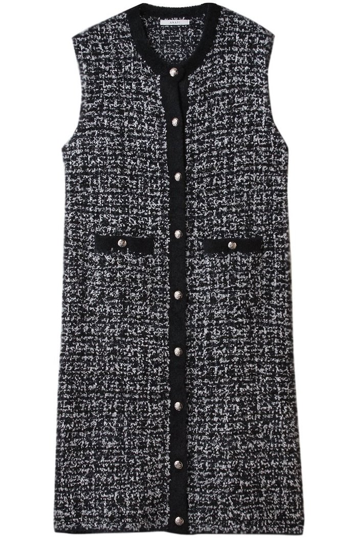 【アナイ/ANAYI】のモールツイードワンピース インテリア・キッズ・メンズ・レディースファッション・服の通販 founy(ファニー) https://founy.com/ ファッション Fashion レディースファッション Fashion for Women ワンピース Dresses チュニック Tunic Tops & Dresses オケージョン Occasion Wear チュニック Tunic, Long Top ツイード Twill, Twill Weave パーティ Party, Party Style ロング Long, Long-Length エレガント 上品 Elegant 羽織 Haori, Light Jacket |ID: prp329100004729691 ipo3291000000035971980