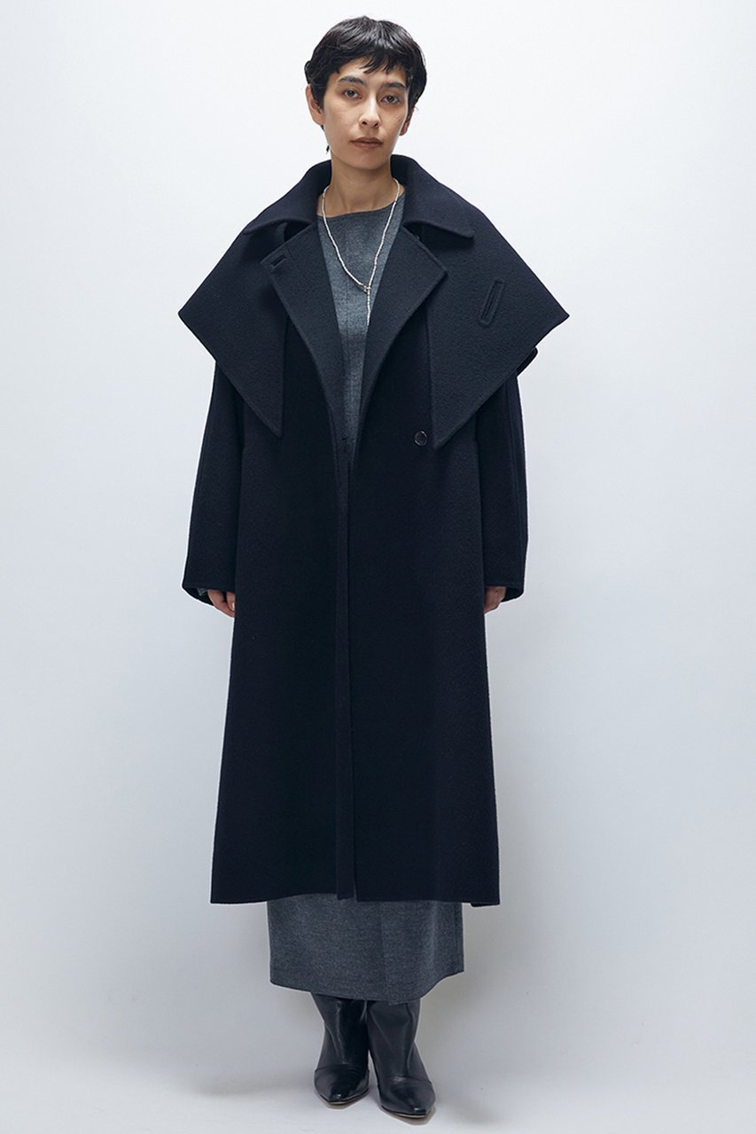 【プルミエ アロンディスモン/1er Arrondissement】のTOPダブルビーバーステンカラーコート(スカーフ付) 人気、トレンドファッション・服の通販 founy(ファニー) 　ファッション　Fashion　レディースファッション　Fashion for Women　アウター　Coat / Outerwear Collection　コート・ロングコート・ピーコート　Long Coats, Peacoats & More　クラシック　Classic, Timeless Style　スカーフ　Scarf, Neckwear　フレンチ　French, French Style　ロング　Long, Long-Length　新作・新入荷　New Arrivals / New In　other-2|ID: prp329100004729696 ipo3291000000034167642