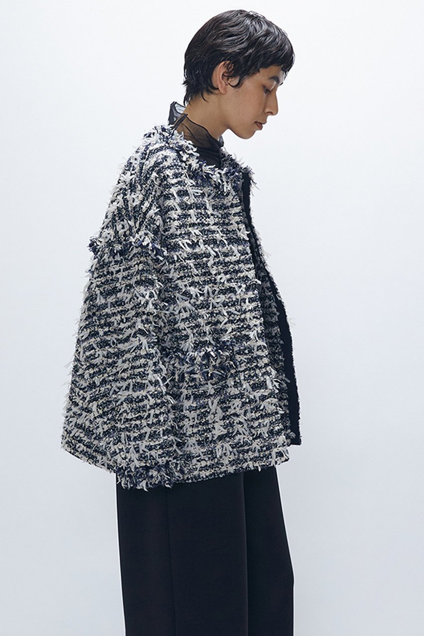 【プルミエ アロンディスモン/1er Arrondissement】のツイードコート 人気、トレンドファッション・服の通販 founy(ファニー) 　ファッション　Fashion　レディースファッション　Fashion for Women　アウター　Coat / Outerwear Collection　コート・ロングコート・ピーコート　Long Coats, Peacoats & More　エレガント 上品　Elegant　ショート　Short, Short Length　ツイード　Twill, Twill Weave　フランス　France, French　フリンジ　Fringe, Tassel　ポケット　Pocket, Pocket Detail　リュクス　Luxury, Elegant, High-End, Chic　other-2|ID: prp329100004729697 ipo3291000000035971988