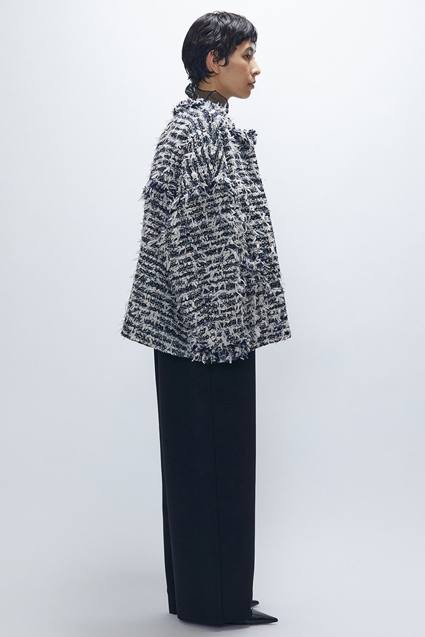 【プルミエ アロンディスモン/1er Arrondissement】のツイードコート 人気、トレンドファッション・服の通販 founy(ファニー) 　ファッション　Fashion　レディースファッション　Fashion for Women　アウター　Coat / Outerwear Collection　コート・ロングコート・ピーコート　Long Coats, Peacoats & More　エレガント 上品　Elegant　ショート　Short, Short Length　ツイード　Twill, Twill Weave　フランス　France, French　フリンジ　Fringe, Tassel　ポケット　Pocket, Pocket Detail　リュクス　Luxury, Elegant, High-End, Chic　other-5|ID: prp329100004729697 ipo3291000000035971991