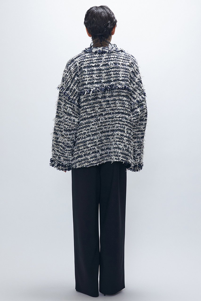 【プルミエ アロンディスモン/1er Arrondissement】のツイードコート 人気、トレンドファッション・服の通販 founy(ファニー) 　ファッション　Fashion　レディースファッション　Fashion for Women　アウター　Coat / Outerwear Collection　コート・ロングコート・ピーコート　Long Coats, Peacoats & More　エレガント 上品　Elegant　ショート　Short, Short Length　ツイード　Twill, Twill Weave　フランス　France, French　フリンジ　Fringe, Tassel　ポケット　Pocket, Pocket Detail　リュクス　Luxury, Elegant, High-End, Chic　other-6|ID: prp329100004729697 ipo3291000000035971992