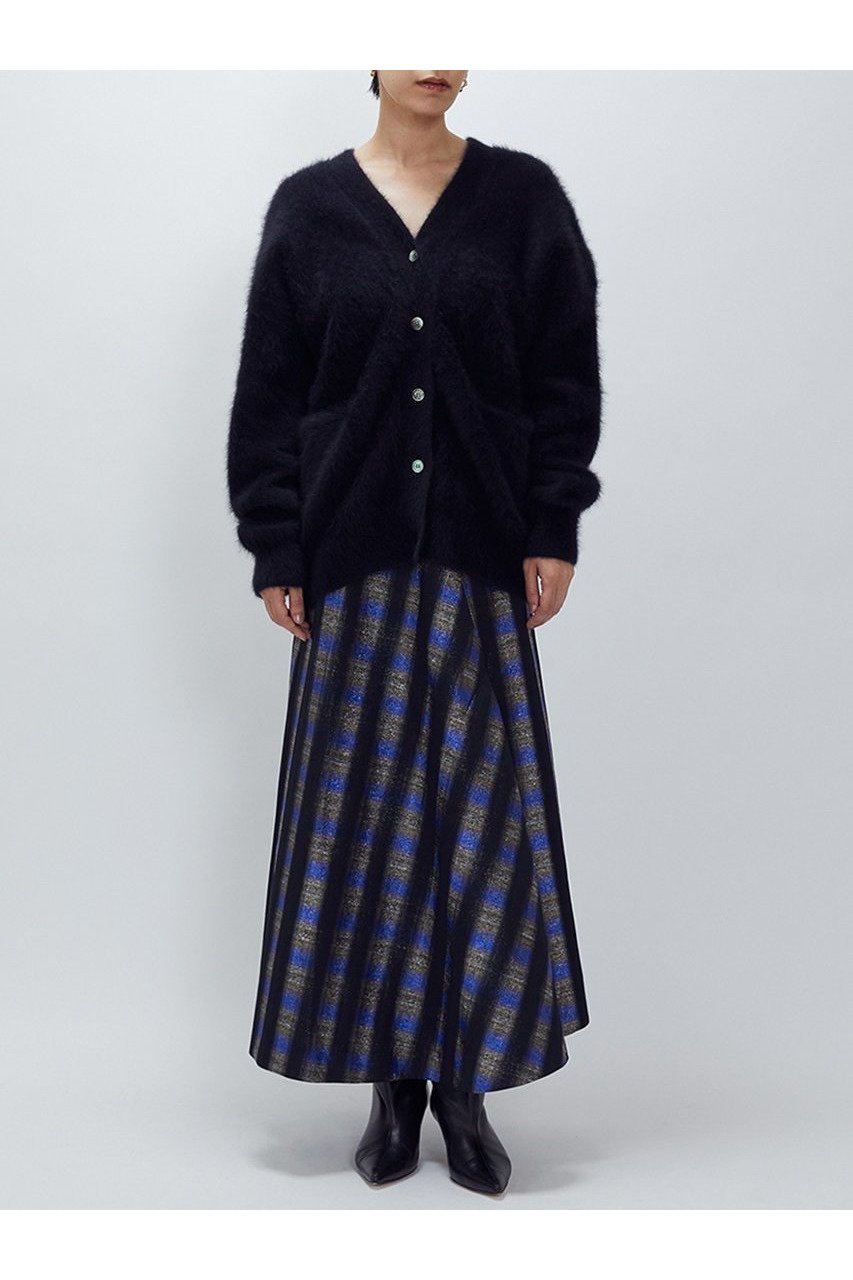 【プルミエ アロンディスモン/1er Arrondissement】のオンブレーチェックアシメフレアースカート 人気、トレンドファッション・服の通販 founy(ファニー) 　ファッション　Fashion　レディースファッション　Fashion for Women　スカート　Skirts　ロングスカート　Long Skirts / Maxi & Midi Skirts　アシンメトリー　Asymmetrical Style　チェック　Check, Plaid, Tartan　フォルム　Silhouette, Form　ロング　Long, Long-Length　エレガント 上品　Elegant　別注　Limited Edition, Custom Order　新作・新入荷　New Arrivals / New In　other-2|ID: prp329100004729699 ipo3291000000034167661