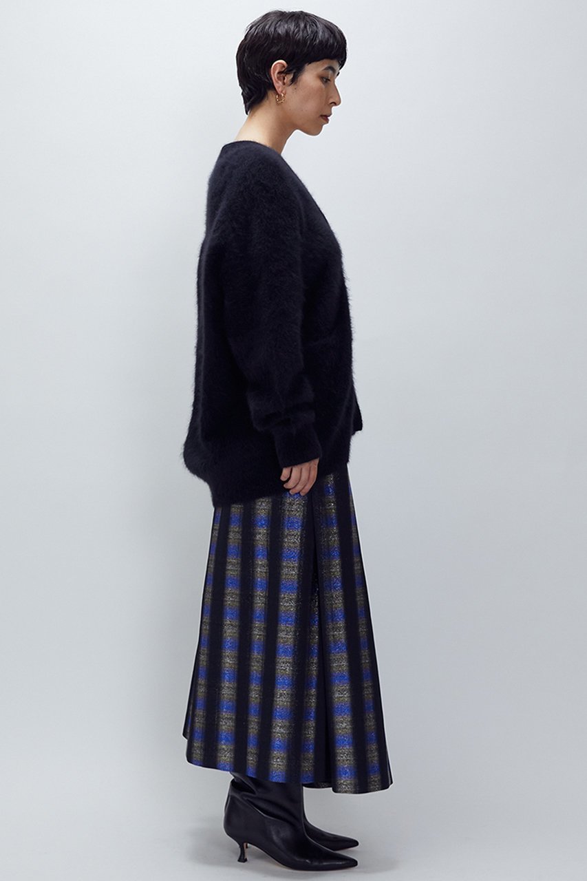 【プルミエ アロンディスモン/1er Arrondissement】のオンブレーチェックアシメフレアースカート 人気、トレンドファッション・服の通販 founy(ファニー) 　ファッション　Fashion　レディースファッション　Fashion for Women　スカート　Skirts　ロングスカート　Long Skirts / Maxi & Midi Skirts　アシンメトリー　Asymmetrical Style　チェック　Check, Plaid, Tartan　フォルム　Silhouette, Form　ロング　Long, Long-Length　エレガント 上品　Elegant　別注　Limited Edition, Custom Order　other-3|ID: prp329100004729699 ipo3291000000036066913