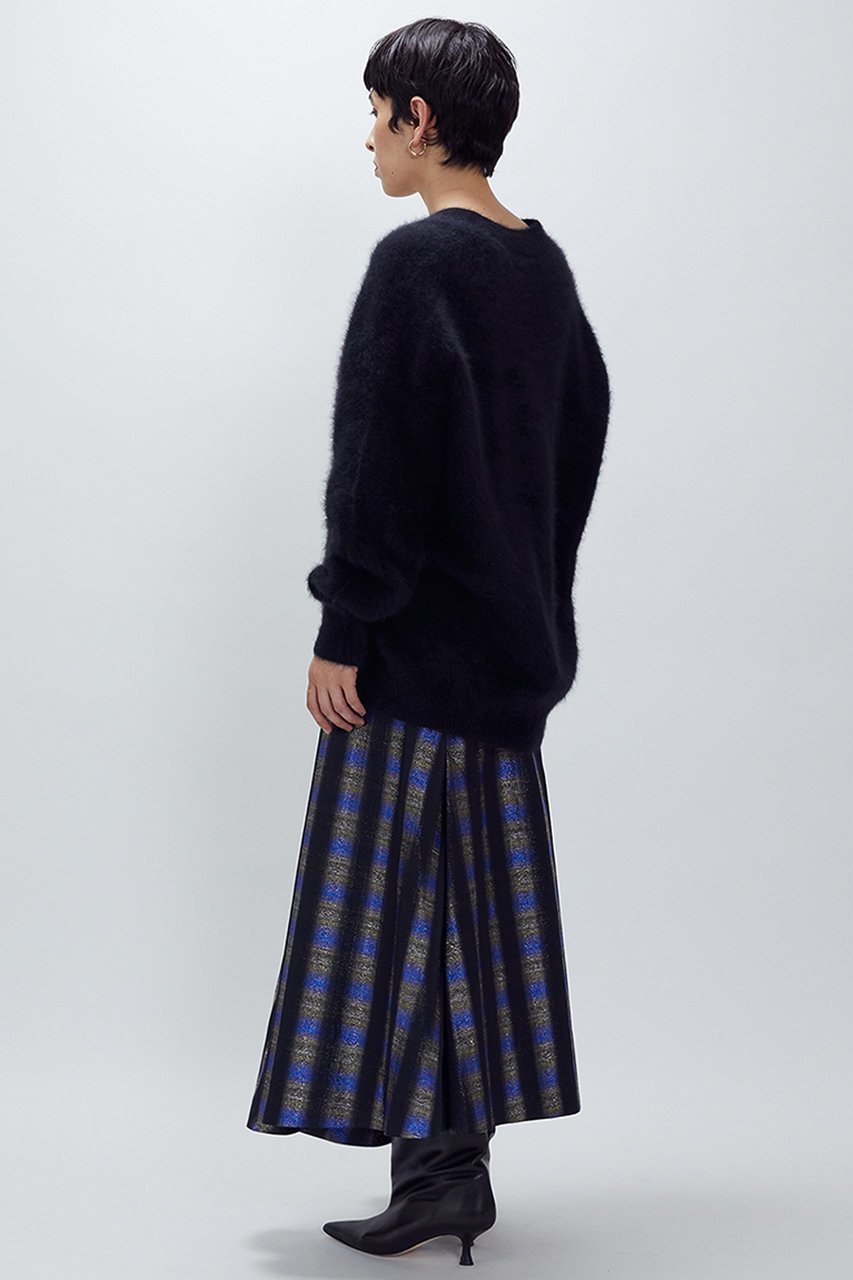 【プルミエ アロンディスモン/1er Arrondissement】のオンブレーチェックアシメフレアースカート 人気、トレンドファッション・服の通販 founy(ファニー) 　ファッション　Fashion　レディースファッション　Fashion for Women　スカート　Skirts　ロングスカート　Long Skirts / Maxi & Midi Skirts　アシンメトリー　Asymmetrical Style　チェック　Check, Plaid, Tartan　フォルム　Silhouette, Form　ロング　Long, Long-Length　エレガント 上品　Elegant　別注　Limited Edition, Custom Order　other-4|ID: prp329100004729699 ipo3291000000036066915