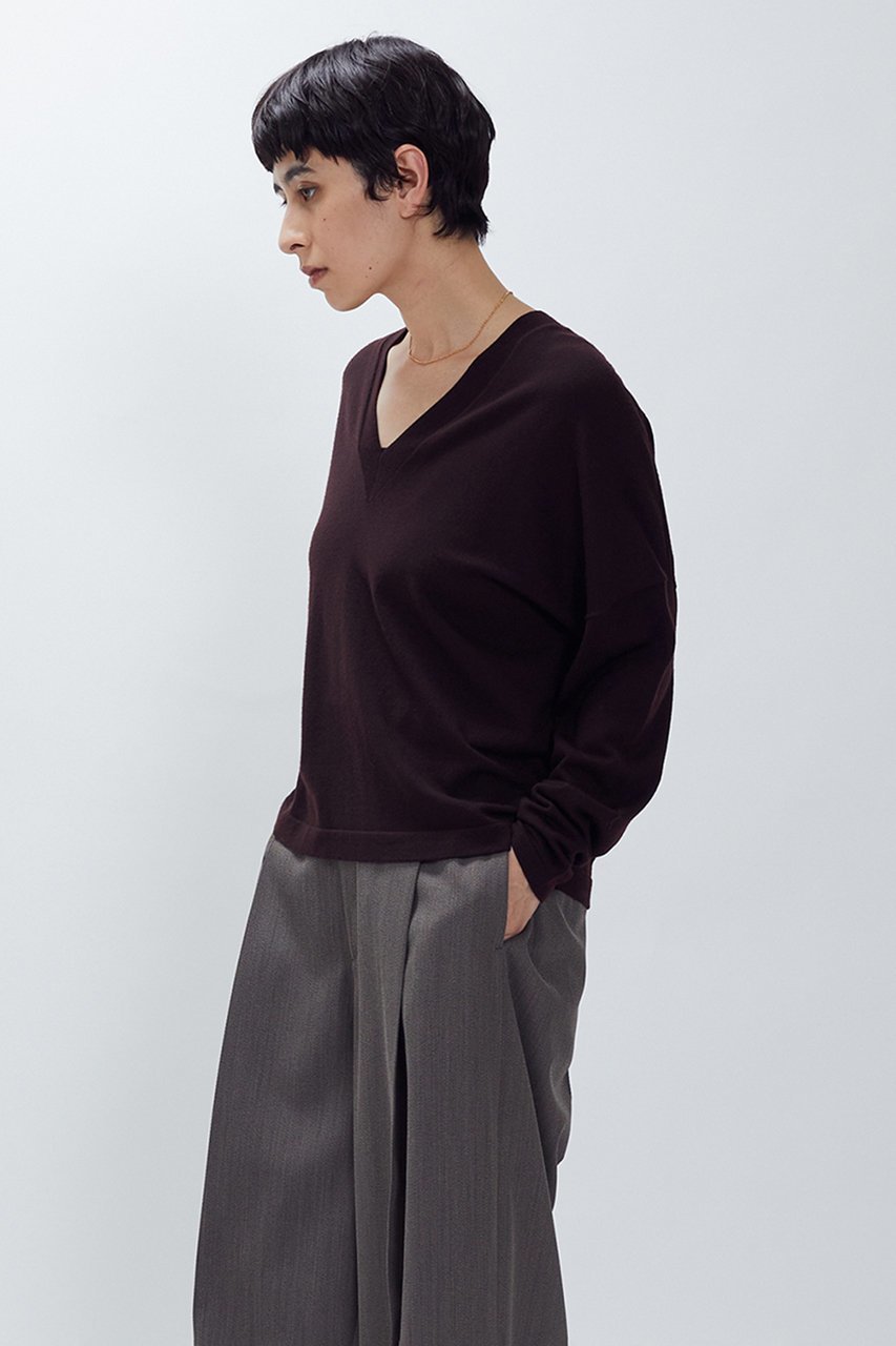 【プルミエ アロンディスモン/1er Arrondissement】のスーパーファインVネックプルオーバー 人気、トレンドファッション・服の通販 founy(ファニー) 　ファッション　Fashion　レディースファッション　Fashion for Women　トップス・カットソー　Cut & Sew Tops　ニット　Knit Tops & Sweaters　カジュアルプルオーバー・ニットトップス　Pullovers & Knit Tops / Casual Pullovers　Vネックトップス　V-Neck Tops / V-Cut Neckline Shirts　インナー　Innerwear　シンプル　Simple, Minimal　ベーシック　Basic, Essential　other-6|ID: prp329100004729700 ipo3291000000034463024