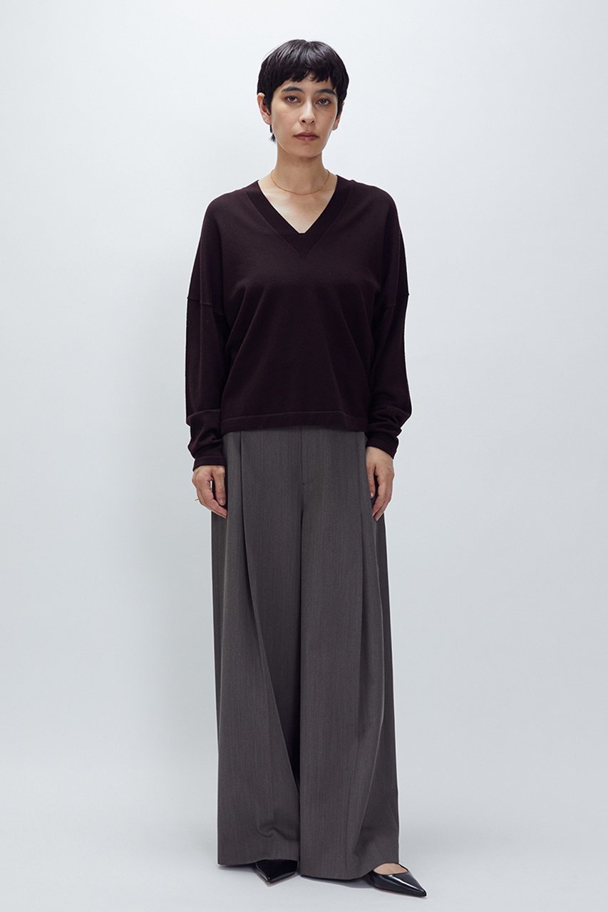 【プルミエ アロンディスモン/1er Arrondissement】のスーパーファインVネックプルオーバー 人気、トレンドファッション・服の通販 founy(ファニー) 　ファッション　Fashion　レディースファッション　Fashion for Women　トップス・カットソー　Cut & Sew Tops　ニット　Knit Tops & Sweaters　カジュアルプルオーバー・ニットトップス　Pullovers & Knit Tops / Casual Pullovers　Vネックトップス　V-Neck Tops / V-Cut Neckline Shirts　インナー　Innerwear　シンプル　Simple, Minimal　ベーシック　Basic, Essential　other-7|ID: prp329100004729700 ipo3291000000034463025