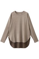 【スリー ドッツ/three dots】のスエードジャージー 長袖Tシャツ グレーベージュ|ID: prp329100004729704 ipo3291000000034167692