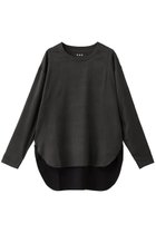 【スリー ドッツ/three dots】のスエードジャージー 長袖Tシャツ ブラック|ID: prp329100004729704 ipo3291000000034167693