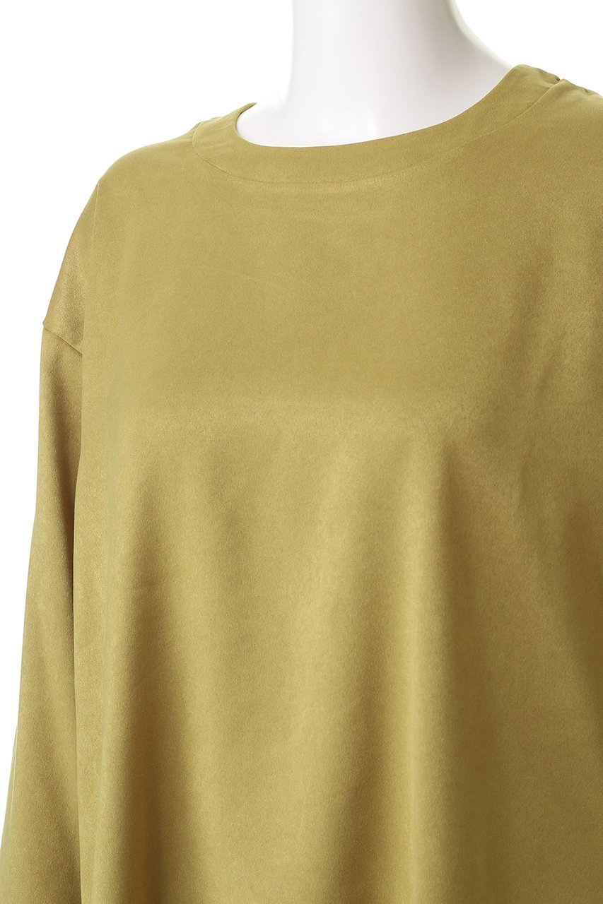 【スリー ドッツ/three dots】のスエードジャージー 長袖Tシャツ 人気、トレンドファッション・服の通販 founy(ファニー) 　ファッション　Fashion　レディースファッション　Fashion for Women　トップス・カットソー　Cut & Sew Tops　シャツ・ブラウス・オフィスカジュアル　Elegant Blouses & Button-Ups　ロングTシャツ・Tシャツ　Longline T-Shirts & Tees　カットソー・ベーシックTシャツ　Cut-and-Sewn Tops / Stretch Tees & Basics　おすすめ　Recommended / Our Picks　なめらか　Smooth, Silky Texture　カットソー　Cut and Sewn Top　スリーブ　Sleeve, Long Sleeve / Short Sleeve　プリーツ　Pleats, Pleated　ロング　Long, Long-Length　エレガント 上品　Elegant　新作・新入荷　New Arrivals / New In　長袖　Long Sleeve, Full Sleeve　other-5|ID: prp329100004729704 ipo3291000000034167702