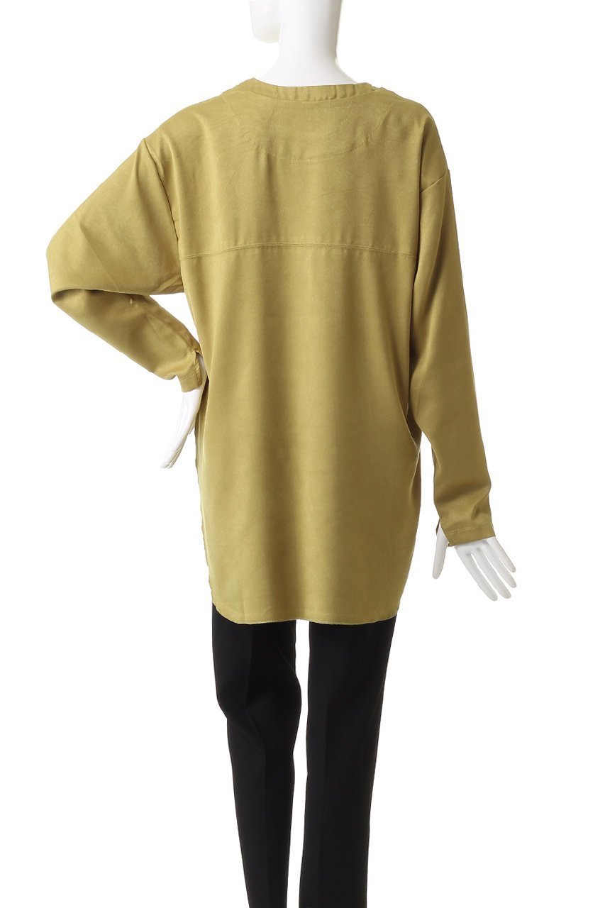 【スリー ドッツ/three dots】のスエードジャージー 長袖Tシャツ 人気、トレンドファッション・服の通販 founy(ファニー) 　ファッション　Fashion　レディースファッション　Fashion for Women　トップス・カットソー　Cut & Sew Tops　シャツ・ブラウス・オフィスカジュアル　Elegant Blouses & Button-Ups　ロングTシャツ・Tシャツ　Longline T-Shirts & Tees　カットソー・ベーシックTシャツ　Cut-and-Sewn Tops / Stretch Tees & Basics　おすすめ　Recommended / Our Picks　なめらか　Smooth, Silky Texture　カットソー　Cut and Sewn Top　スリーブ　Sleeve, Long Sleeve / Short Sleeve　プリーツ　Pleats, Pleated　ロング　Long, Long-Length　エレガント 上品　Elegant　長袖　Long Sleeve, Full Sleeve　other-4|ID: prp329100004729704 ipo3291000000036066929