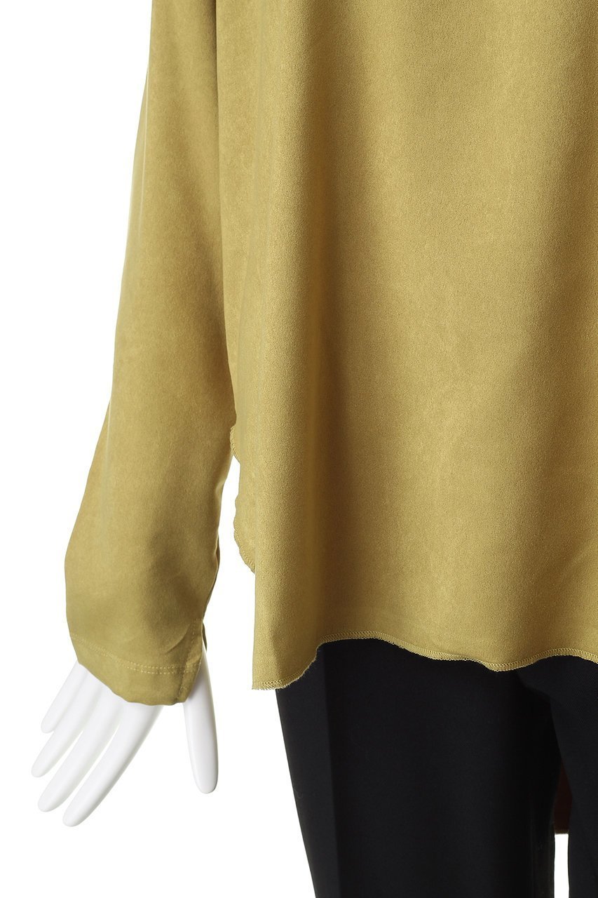 【スリー ドッツ/three dots】のスエードジャージー 長袖Tシャツ 人気、トレンドファッション・服の通販 founy(ファニー) 　ファッション　Fashion　レディースファッション　Fashion for Women　トップス・カットソー　Cut & Sew Tops　シャツ・ブラウス・オフィスカジュアル　Elegant Blouses & Button-Ups　ロングTシャツ・Tシャツ　Longline T-Shirts & Tees　カットソー・ベーシックTシャツ　Cut-and-Sewn Tops / Stretch Tees & Basics　おすすめ　Recommended / Our Picks　なめらか　Smooth, Silky Texture　カットソー　Cut and Sewn Top　スリーブ　Sleeve, Long Sleeve / Short Sleeve　プリーツ　Pleats, Pleated　ロング　Long, Long-Length　エレガント 上品　Elegant　長袖　Long Sleeve, Full Sleeve　other-6|ID: prp329100004729704 ipo3291000000036066932