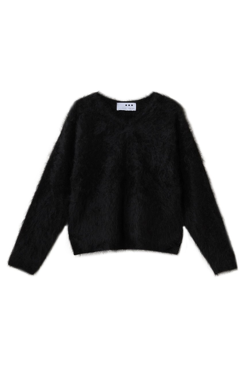 【スリー ドッツ/three dots】のファーカシミヤ プルオーバー インテリア・キッズ・メンズ・レディースファッション・服の通販 founy(ファニー) 　ファッション　Fashion　レディースファッション　Fashion for Women　トップス・カットソー　Cut & Sew Tops　ニット　Knit Tops & Sweaters　カジュアルプルオーバー・ニットトップス　Pullovers & Knit Tops / Casual Pullovers　デコルテ　Décolleté, Neckline　ミックス　Mix, Mixed Style　新作・新入荷　New Arrivals / New In　ブラック|ID: prp329100004729710 ipo3291000000034167735