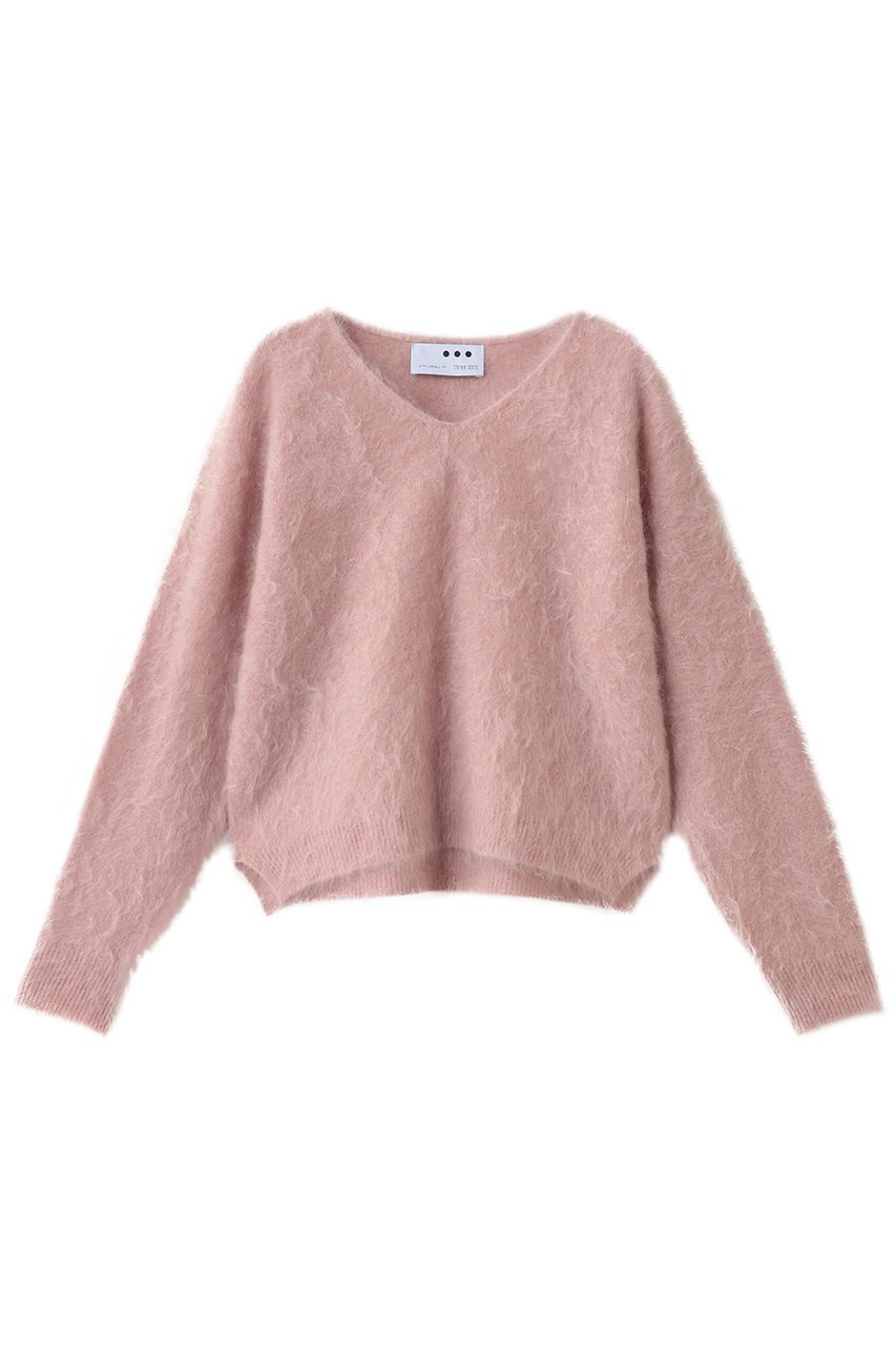 【スリー ドッツ/three dots】のファーカシミヤ プルオーバー インテリア・キッズ・メンズ・レディースファッション・服の通販 founy(ファニー) 　ファッション　Fashion　レディースファッション　Fashion for Women　トップス・カットソー　Cut & Sew Tops　ニット　Knit Tops & Sweaters　カジュアルプルオーバー・ニットトップス　Pullovers & Knit Tops / Casual Pullovers　デコルテ　Décolleté, Neckline　ミックス　Mix, Mixed Style　ヌードピンク|ID: prp329100004729710 ipo3291000000035835253