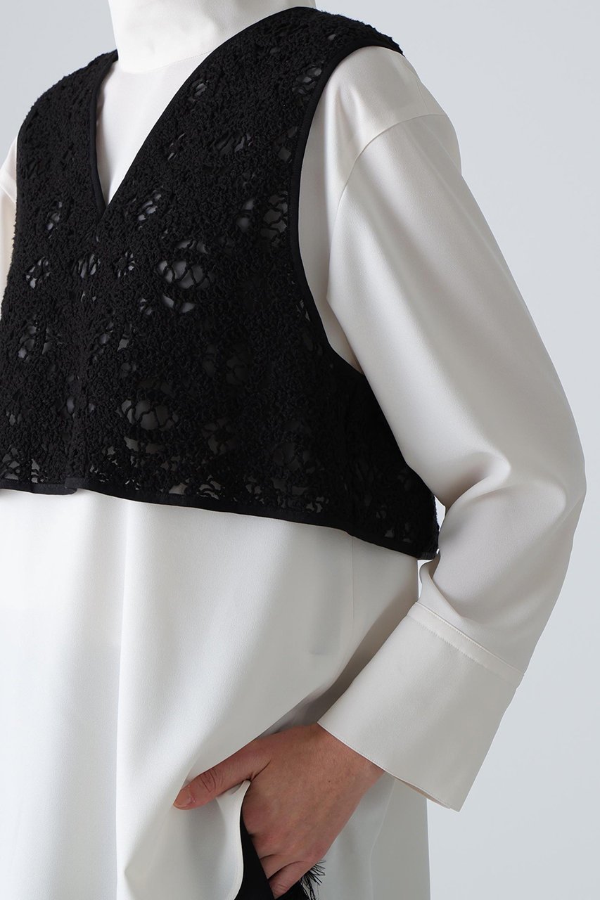 【アドーア/ADORE】のドライタッチジョーゼットブラウス 人気、トレンドファッション・服の通販 founy(ファニー) 　ファッション　Fashion　レディースファッション　Fashion for Women　トップス・カットソー　Cut & Sew Tops　シャツ・ブラウス・オフィスカジュアル　Elegant Blouses & Button-Ups　スリーブ　Sleeve, Long Sleeve / Short Sleeve　ハイネック　High Neck, Mock Neck　フェミニン　Feminine, Girly　ロング　Long, Long-Length　other-7|ID: prp329100004731549 ipo3291000000034175540