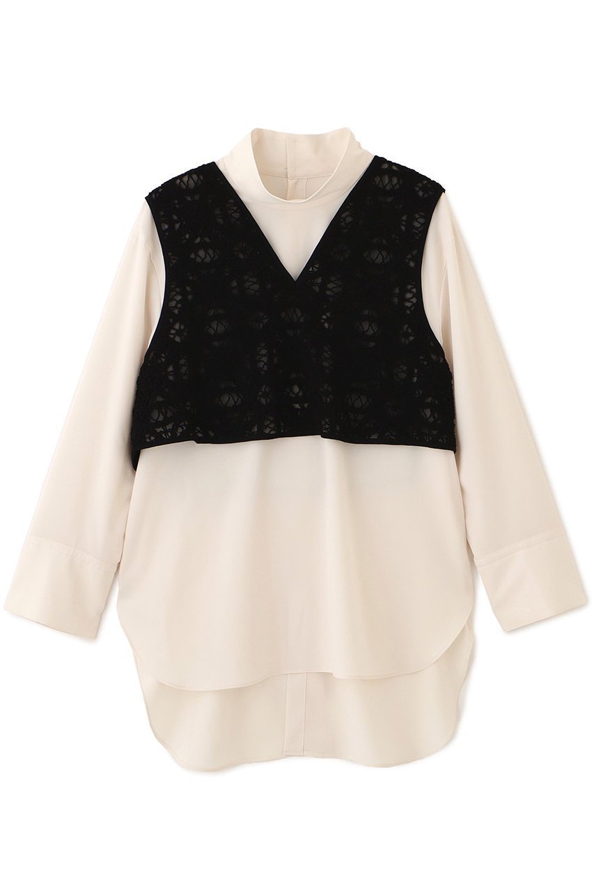 【アドーア/ADORE】のドライタッチジョーゼットブラウス インテリア・キッズ・メンズ・レディースファッション・服の通販 founy(ファニー) 　ファッション　Fashion　レディースファッション　Fashion for Women　トップス・カットソー　Cut & Sew Tops　シャツ・ブラウス・オフィスカジュアル　Elegant Blouses & Button-Ups　スリーブ　Sleeve, Long Sleeve / Short Sleeve　ハイネック　High Neck, Mock Neck　フェミニン　Feminine, Girly　ロング　Long, Long-Length　ホワイト|ID: prp329100004731549 ipo3291000000035334484