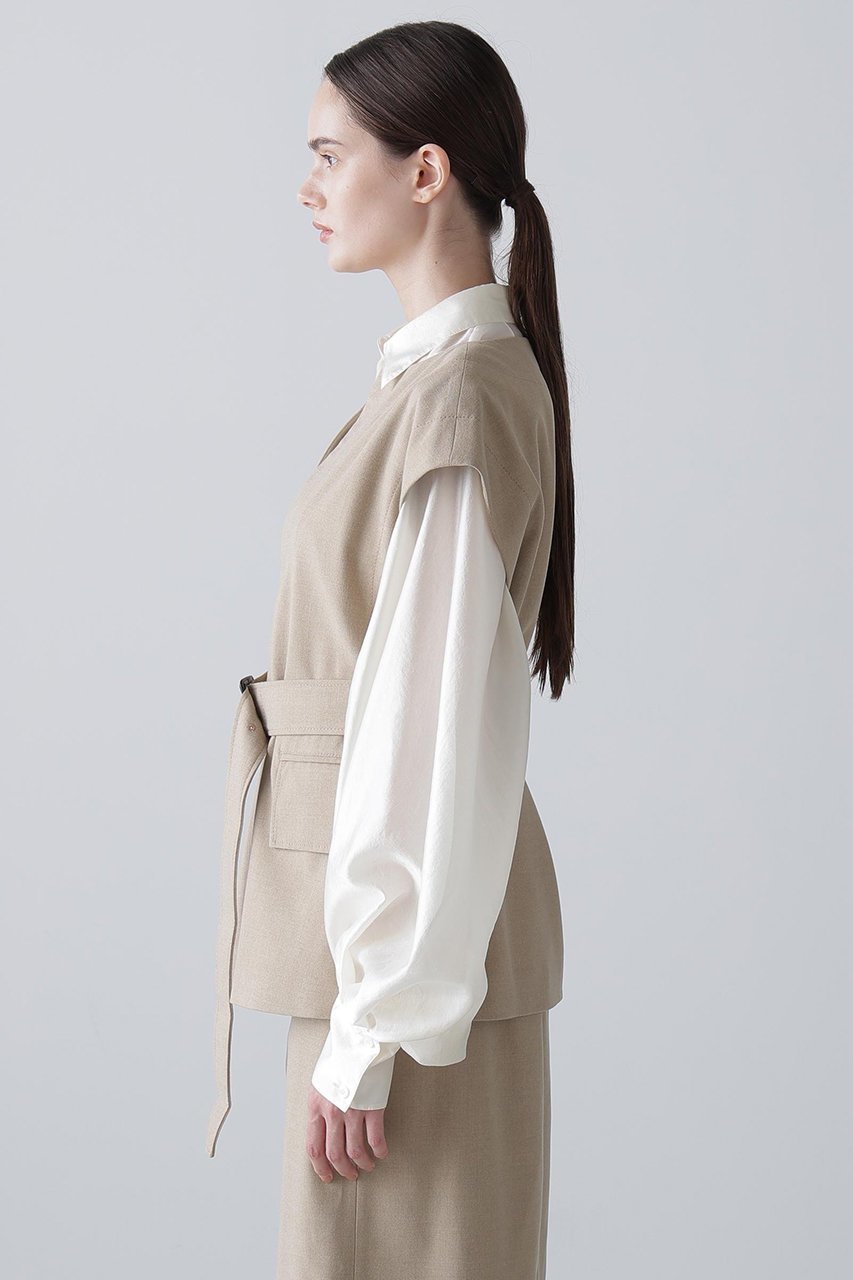 【アドーア/ADORE】のドライハイブリッドブラウス 人気、トレンドファッション・服の通販 founy(ファニー) 　ファッション　Fashion　レディースファッション　Fashion for Women　トップス・カットソー　Cut & Sew Tops　キャミソール&ノースリーブ　Camisoles & Sleeveless Tops　シャツ・ブラウス・オフィスカジュアル　Elegant Blouses & Button-Ups　スタンダード　Standard, Basic　スマート　Smart, Elegant　ノースリーブ　Sleeveless, No-Sleeve　other-4|ID: prp329100004731550 ipo3291000000034387316