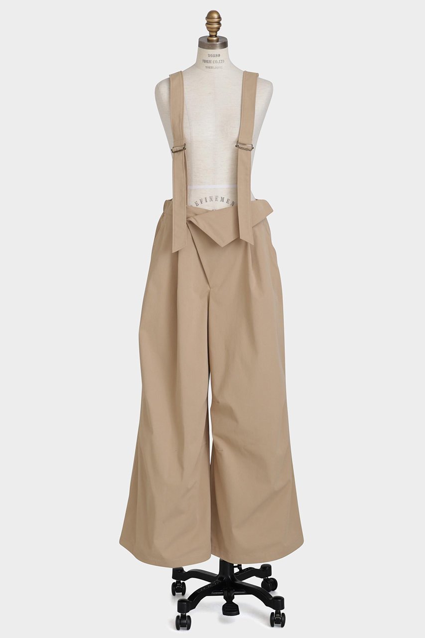 【ヒューエルミュージアム/hueLe Museum】の【STUMBLY】Suspender Wide Pants インテリア・キッズ・メンズ・レディースファッション・服の通販 founy(ファニー) 　ファッション　Fashion　レディースファッション　Fashion for Women　パンツ　Pants & Trousers　サスペンダー　Suspenders, Braces　テーパード　Tapered, Tapered Pants　ワイド　Wide, Wide Fit　今季　This Season, Current Season　ベージュ|ID: prp329100004731551 ipo3291000000034175547