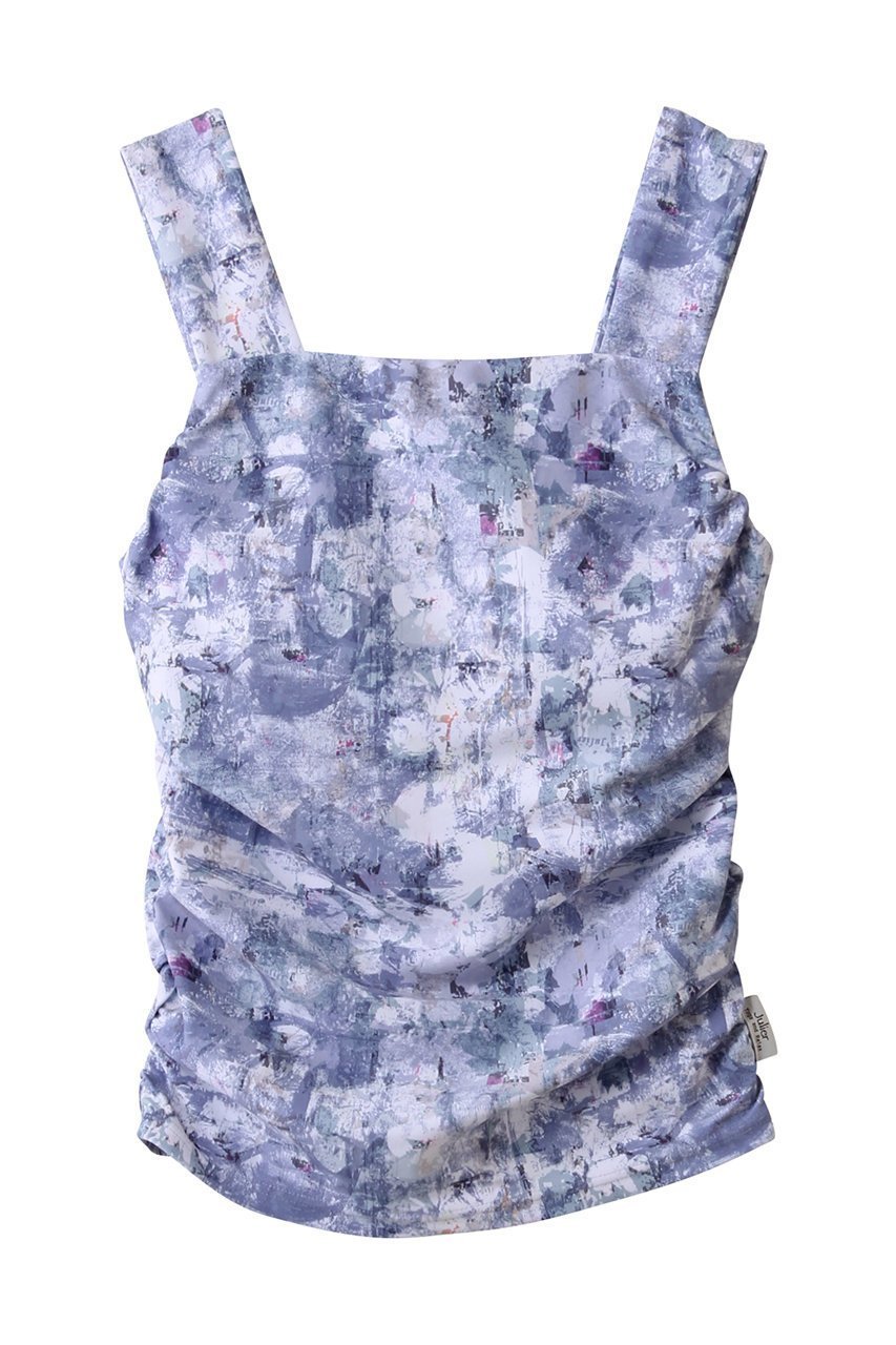 【ジュリエ/Julier】のsandflowerプリントミドルトップス 人気、トレンドファッション・服の通販 founy(ファニー) 　ファッション　Fashion　レディースファッション　Fashion for Women　トップス・カットソー　Cut & Sew Tops　スポーツウェア　Functional & Stylish Sportswear　スポーツ トップス　Athletic Tops / Workout Tops / Training Shirts　おすすめ　Recommended / Our Picks　ギャザー　Gathered, Ruffled　コンパクト　Compact, Small Size　スクエア　Square, Square Shape　スポーツ　Sports, Activewear　デコルテ　Décolleté, Neckline　フラワー　Flower, Floral　ヨガ　Yoga, Yoga Wear　ワイド　Wide, Wide Fit　ワーク　Workwear, Utility Style　エレガント 上品　Elegant　新作・新入荷　New Arrivals / New In　 other-1|ID: prp329100004731556 ipo3291000000034175642