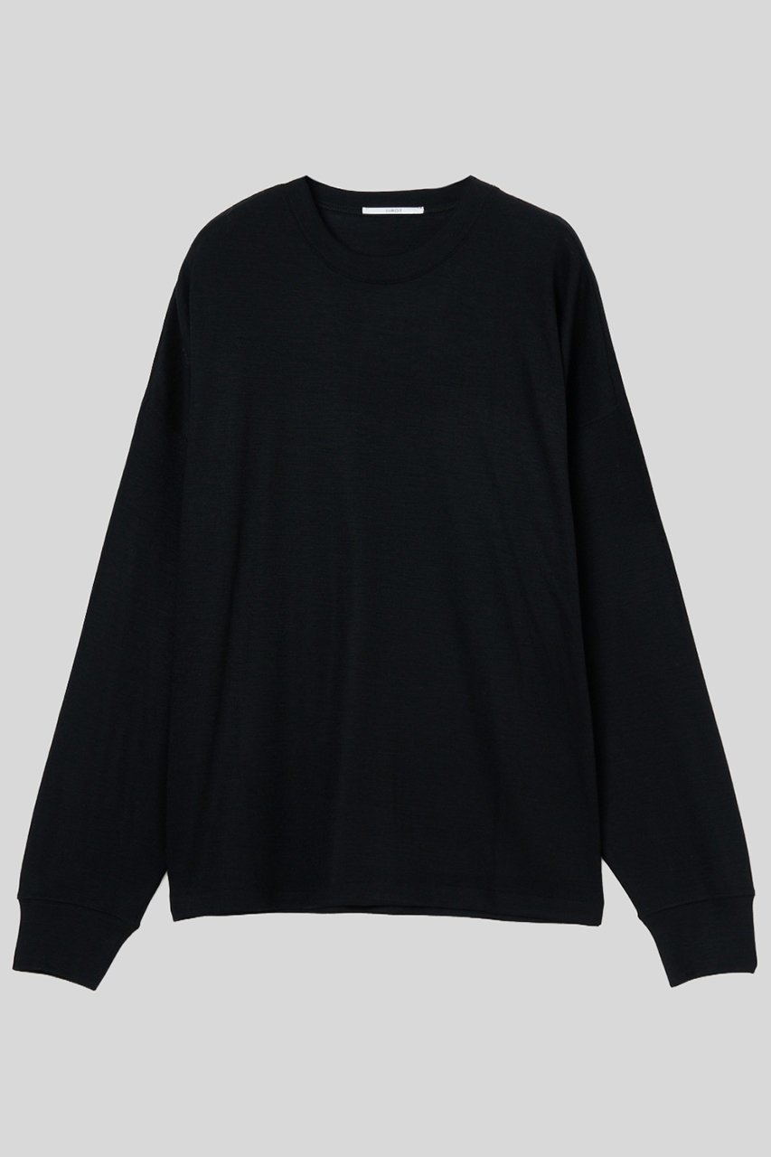 【イロット/IIROT】のウール ロング スリーブ Tシャツ インテリア・キッズ・メンズ・レディースファッション・服の通販 founy(ファニー) 　ファッション　Fashion　レディースファッション　Fashion for Women　トップス・カットソー　Cut & Sew Tops　ニット　Knit Tops & Sweaters　シャツ・ブラウス・オフィスカジュアル　Elegant Blouses & Button-Ups　ロングTシャツ・Tシャツ　Longline T-Shirts & Tees　カジュアルプルオーバー・ニットトップス　Pullovers & Knit Tops / Casual Pullovers　なめらか　Smooth, Silky Texture　スリーブ　Sleeve, Long Sleeve / Short Sleeve　ドレープ　Drape, Draping Fabric　ルーズ　Loose, Oversized　ロング　Long, Long-Length　エレガント 上品　Elegant　冬　Winter / This Winter　新作・新入荷　New Arrivals / New In　ブラック|ID: prp329100004731559 ipo3291000000034175670