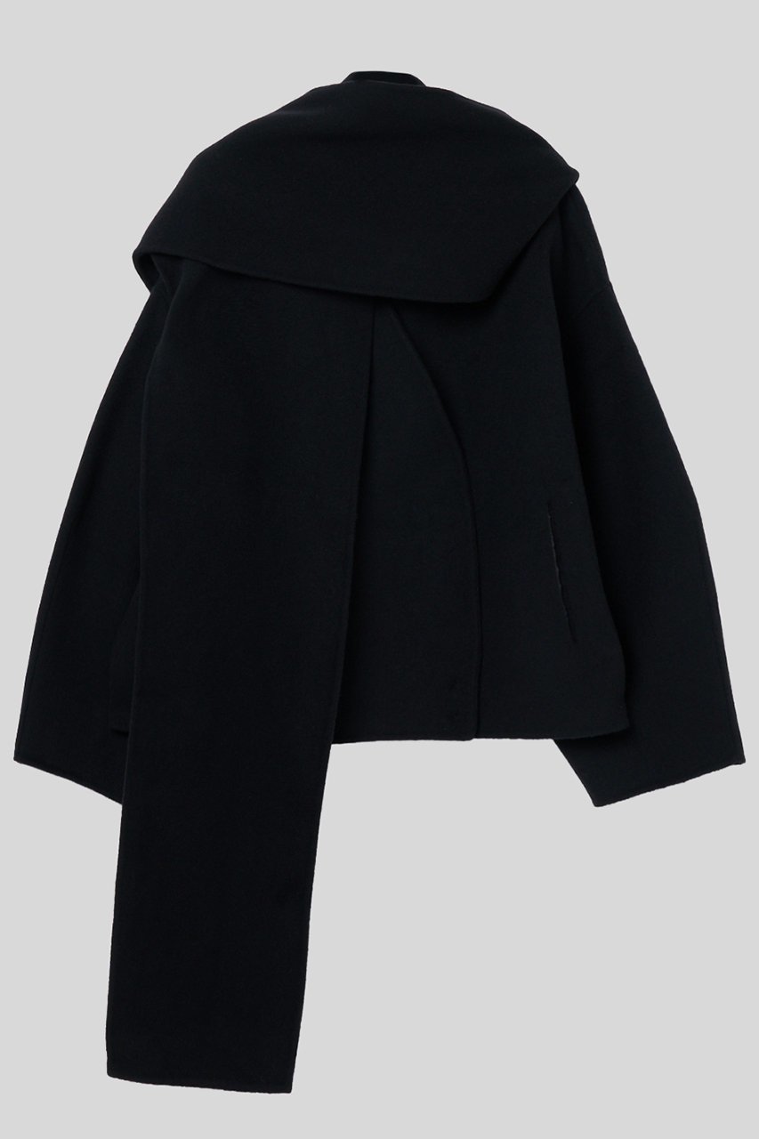 【イロット/IIROT】のExtra fine メリノ ウール コート インテリア・キッズ・メンズ・レディースファッション・服の通販 founy(ファニー) ファッション Fashion レディースファッション Fashion for Women アウター Coat / Outerwear Collection コート・ロングコート・ピーコート Long Coats, Peacoats & More コンパクト Compact, Small Size ショート Short, Short Length ストール Stole, Wrap フォルム Silhouette, Form ボトム Bottoms, Lower Wear エレガント 上品 Elegant 冬 Winter / This Winter ブラック|ID: prp329100004731569 ipo3291000000036136393