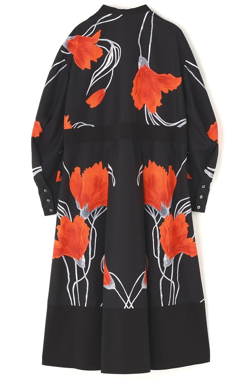 【アドーア/ADORE】のドローイングフラワープリントワンピース 人気、トレンドファッション・服の通販 founy(ファニー) 　ファッション　Fashion　レディースファッション　Fashion for Women　ワンピース　Dresses　チュニック　Tunic Tops & Dresses　タフタ　Taffeta, Structured Fabric　チュニック　Tunic, Long Top　フラワー　Flower, Floral　プリント　Print, Printed Pattern　ロング　Long, Long-Length　無地　Plain, Solid Color　other-3|ID: prp329100004731573 ipo3291000000036205552