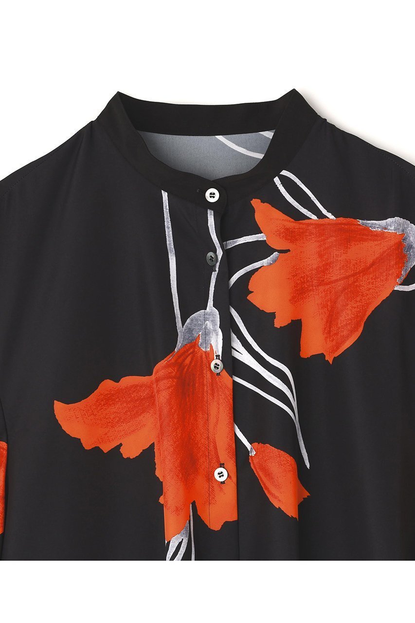 【アドーア/ADORE】のドローイングフラワープリントワンピース 人気、トレンドファッション・服の通販 founy(ファニー) 　ファッション　Fashion　レディースファッション　Fashion for Women　ワンピース　Dresses　チュニック　Tunic Tops & Dresses　タフタ　Taffeta, Structured Fabric　チュニック　Tunic, Long Top　フラワー　Flower, Floral　プリント　Print, Printed Pattern　ロング　Long, Long-Length　無地　Plain, Solid Color　other-4|ID: prp329100004731573 ipo3291000000036205554