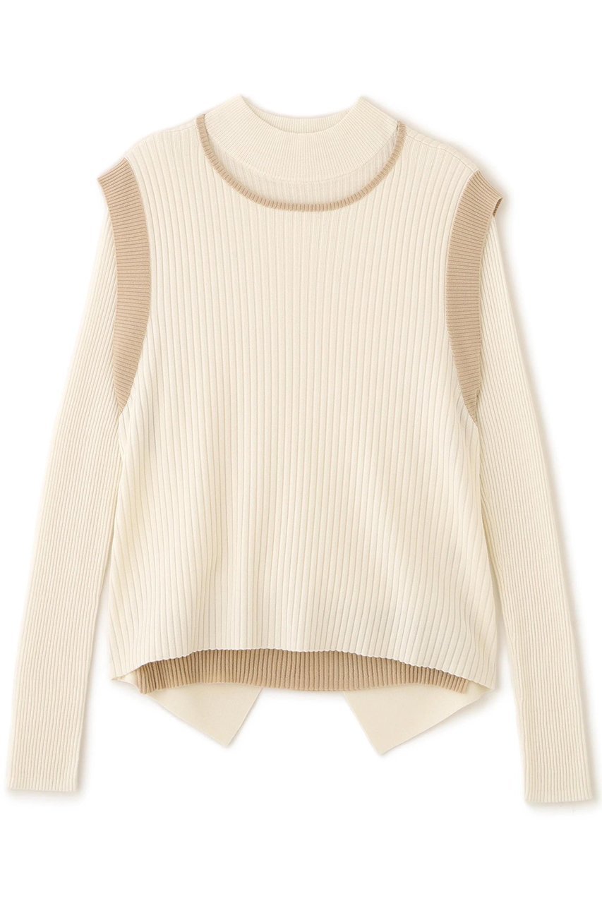 【アドーア/ADORE】のレイヤードニット インテリア・キッズ・メンズ・レディースファッション・服の通販 founy(ファニー) 　ファッション　Fashion　レディースファッション　Fashion for Women　トップス・カットソー　Cut & Sew Tops　ニット　Knit Tops & Sweaters　カジュアルプルオーバー・ニットトップス　Pullovers & Knit Tops / Casual Pullovers　なめらか　Smooth, Silky Texture　シルク　Silk, 100% Silk　シンプル　Simple, Minimal　ベスト　Vest, Waistcoat　エレガント 上品　Elegant　新作・新入荷　New Arrivals / New In　ホワイト|ID: prp329100004731577 ipo3291000000034175950