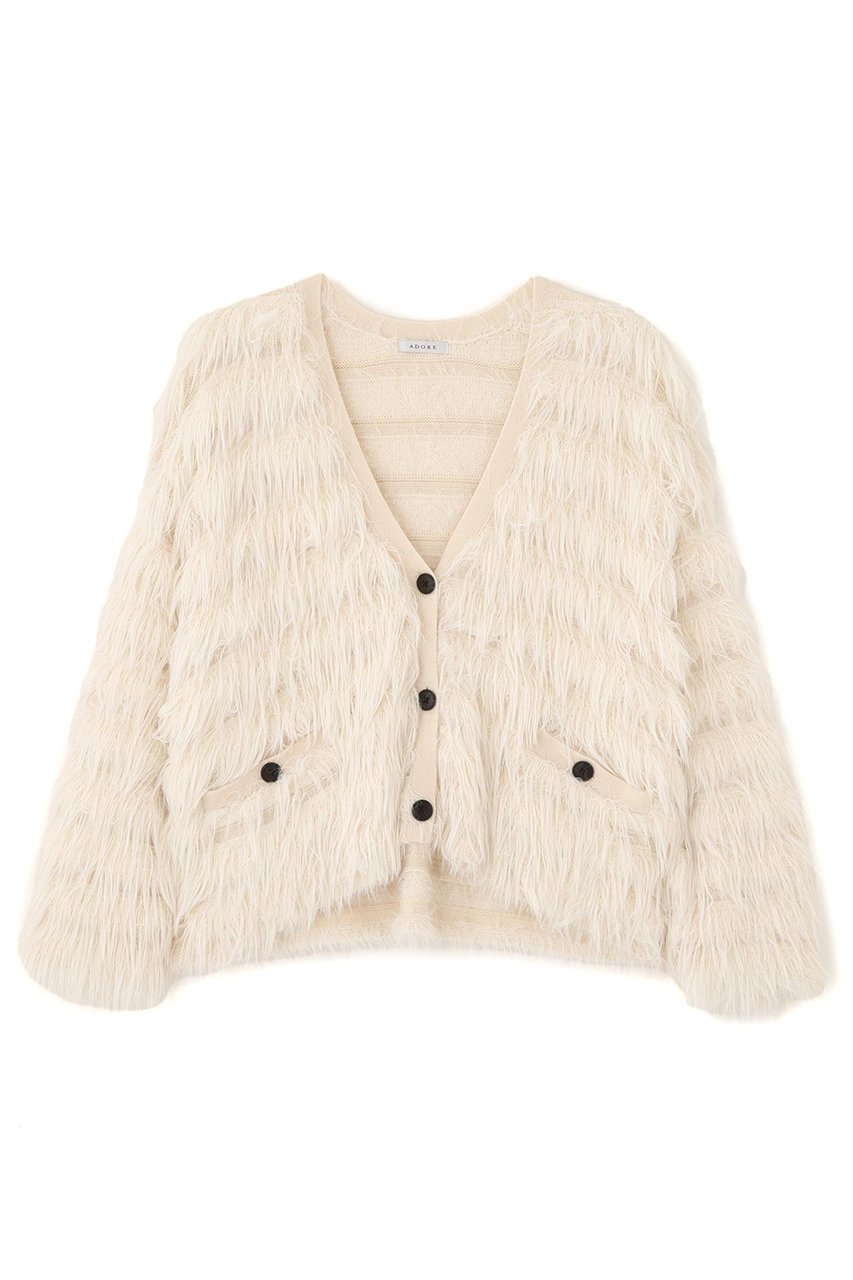 【アドーア/ADORE】のリオーネニットカーディガン インテリア・キッズ・メンズ・レディースファッション・服の通販 founy(ファニー) 　ファッション　Fashion　レディースファッション　Fashion for Women　トップス・カットソー　Cut & Sew Tops　ニット　Knit Tops & Sweaters　カーディガン・羽織り　Layered Style Cardigans　カジュアルプルオーバー・ニットトップス　Pullovers & Knit Tops / Casual Pullovers　カーディガン　Cardigan, Knitwear　コンパクト　Compact, Small Size　バランス　Balance, Style Balance　フォルム　Silhouette, Form　ボトム　Bottoms, Lower Wear　新作・新入荷　New Arrivals / New In　ホワイト|ID: prp329100004731579 ipo3291000000034175966
