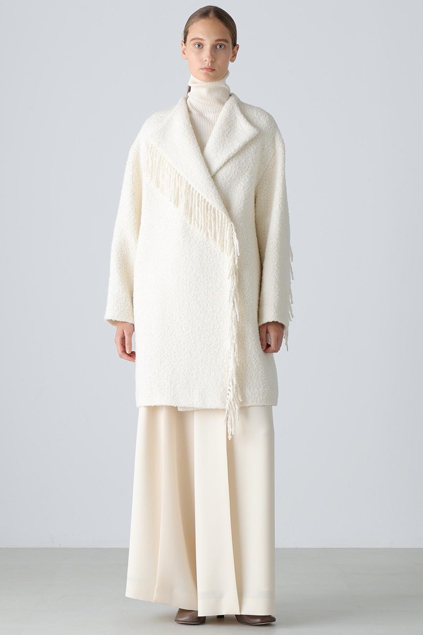 【アドーア/ADORE】のフリンジリングツイードコート 人気、トレンドファッション・服の通販 founy(ファニー) 　ファッション　Fashion　レディースファッション　Fashion for Women　アウター　Coat / Outerwear Collection　コート・ロングコート・ピーコート　Long Coats, Peacoats & More　ツイード　Twill, Twill Weave　フリンジ　Fringe, Tassel　マフラー　Scarf, Muffler　モダン　Modern, Contemporary　ロング　Long, Long-Length　新作・新入荷　New Arrivals / New In　other-3|ID: prp329100004731584 ipo3291000000034176000