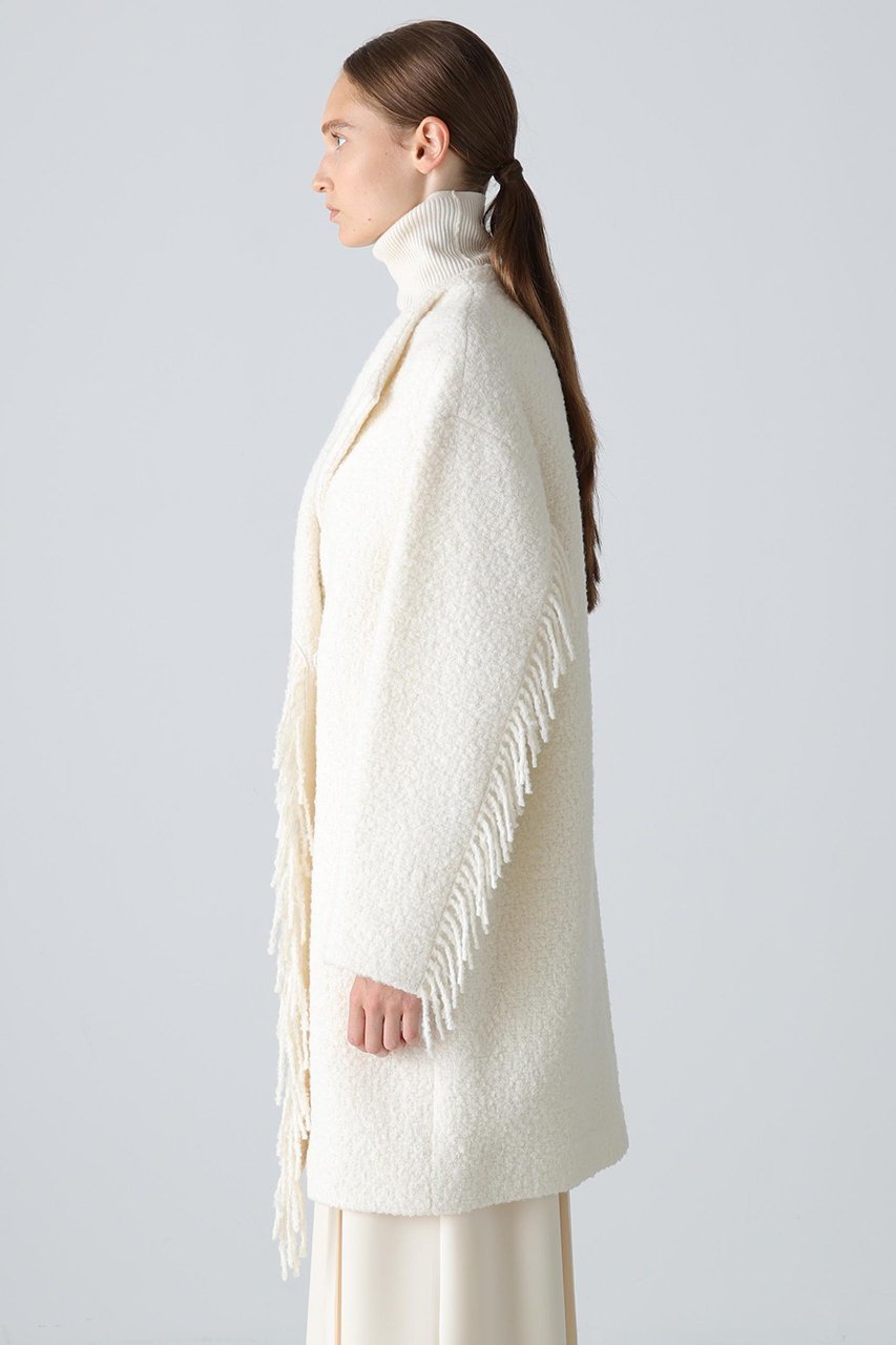 【アドーア/ADORE】のフリンジリングツイードコート 人気、トレンドファッション・服の通販 founy(ファニー) 　ファッション　Fashion　レディースファッション　Fashion for Women　アウター　Coat / Outerwear Collection　コート・ロングコート・ピーコート　Long Coats, Peacoats & More　ツイード　Twill, Twill Weave　フリンジ　Fringe, Tassel　マフラー　Scarf, Muffler　モダン　Modern, Contemporary　ロング　Long, Long-Length　新作・新入荷　New Arrivals / New In　other-4|ID: prp329100004731584 ipo3291000000034176002
