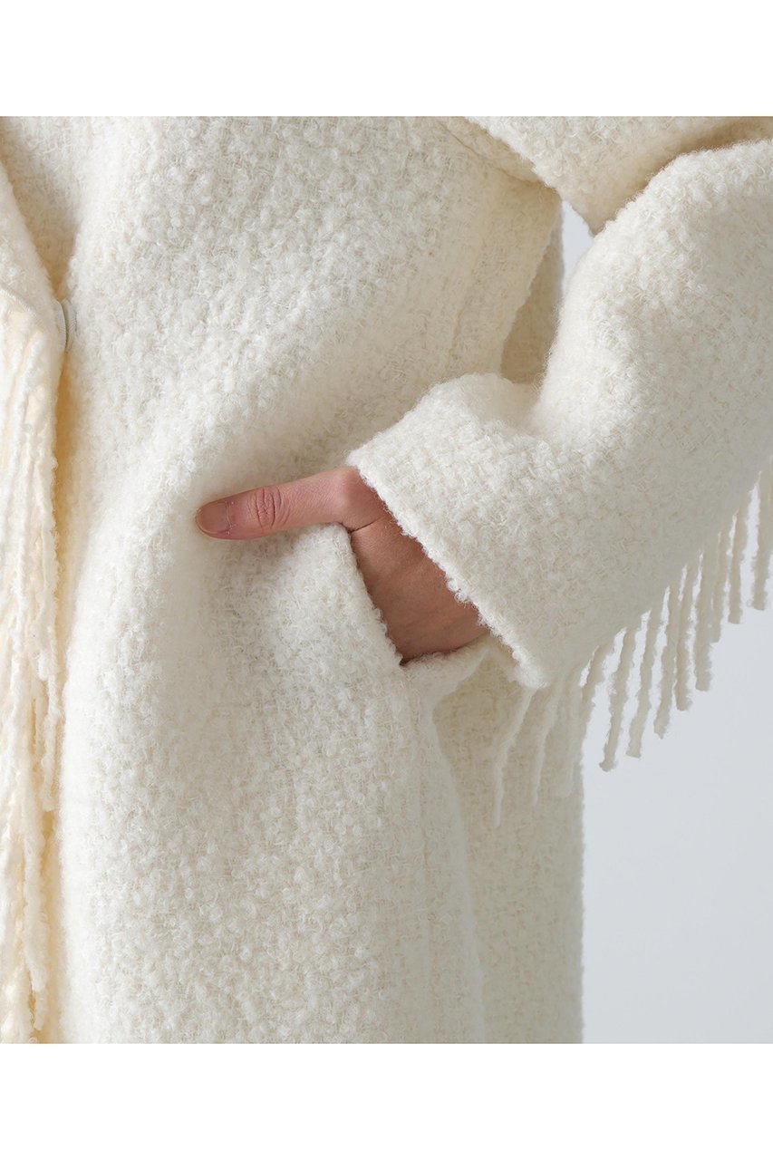 【アドーア/ADORE】のフリンジリングツイードコート 人気、トレンドファッション・服の通販 founy(ファニー) 　ファッション　Fashion　レディースファッション　Fashion for Women　アウター　Coat / Outerwear Collection　コート・ロングコート・ピーコート　Long Coats, Peacoats & More　ツイード　Twill, Twill Weave　フリンジ　Fringe, Tassel　マフラー　Scarf, Muffler　モダン　Modern, Contemporary　ロング　Long, Long-Length　再入荷　Restock / Back in Stock　other-8|ID: prp329100004731584 ipo3291000000036028023