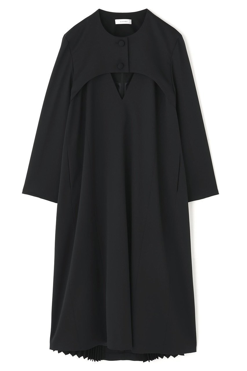 【アドーア/ADORE】のコンパクトベネシャンワンピース インテリア・キッズ・メンズ・レディースファッション・服の通販 founy(ファニー) ファッション Fashion レディースファッション Fashion for Women ワンピース Dresses チュニック Tunic Tops & Dresses チュニック Tunic, Long Top バランス Balance, Style Balance プリーツ Pleats, Pleated ロング Long, Long-Length ブラック|ID: prp329100004731592 ipo3291000000035853966