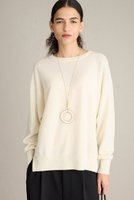 【ブリル/BRILL】のDOR プルオーバーニット 人気、トレンドファッション・服の通販 founy(ファニー) ファッション Fashion レディースファッション Fashion for Women トップス・カットソー Cut & Sew Tops ニット Knit Tops & Sweaters カジュアルプルオーバー・ニットトップス Pullovers & Knit Tops / Casual Pullovers イタリア Italy シンプル Simple, Minimal スリット Slit, Slit Detail エレガント 上品 Elegant 新作・新入荷 New Arrivals / New In |ID:prp329100004731596