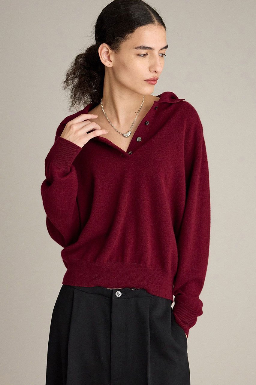 【ブリル/BRILL】のカシミヤポロプルオーバー 人気、トレンドファッション・服の通販 founy(ファニー) 　ファッション　Fashion　レディースファッション　Fashion for Women　トップス・カットソー　Cut & Sew Tops　ニット　Knit Tops & Sweaters　カジュアルプルオーバー・ニットトップス　Pullovers & Knit Tops / Casual Pullovers　ベーシック　Basic, Essential　エレガント 上品　Elegant　再入荷　Restock / Back in Stock　 other-1|ID: prp329100004731598 ipo3291000000036136420