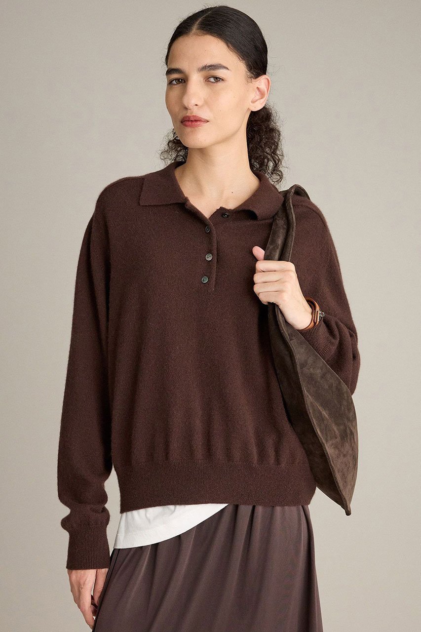 【ブリル/BRILL】のカシミヤポロプルオーバー 人気、トレンドファッション・服の通販 founy(ファニー) 　ファッション　Fashion　レディースファッション　Fashion for Women　トップス・カットソー　Cut & Sew Tops　ニット　Knit Tops & Sweaters　カジュアルプルオーバー・ニットトップス　Pullovers & Knit Tops / Casual Pullovers　ベーシック　Basic, Essential　エレガント 上品　Elegant　再入荷　Restock / Back in Stock　other-2|ID: prp329100004731598 ipo3291000000036136423