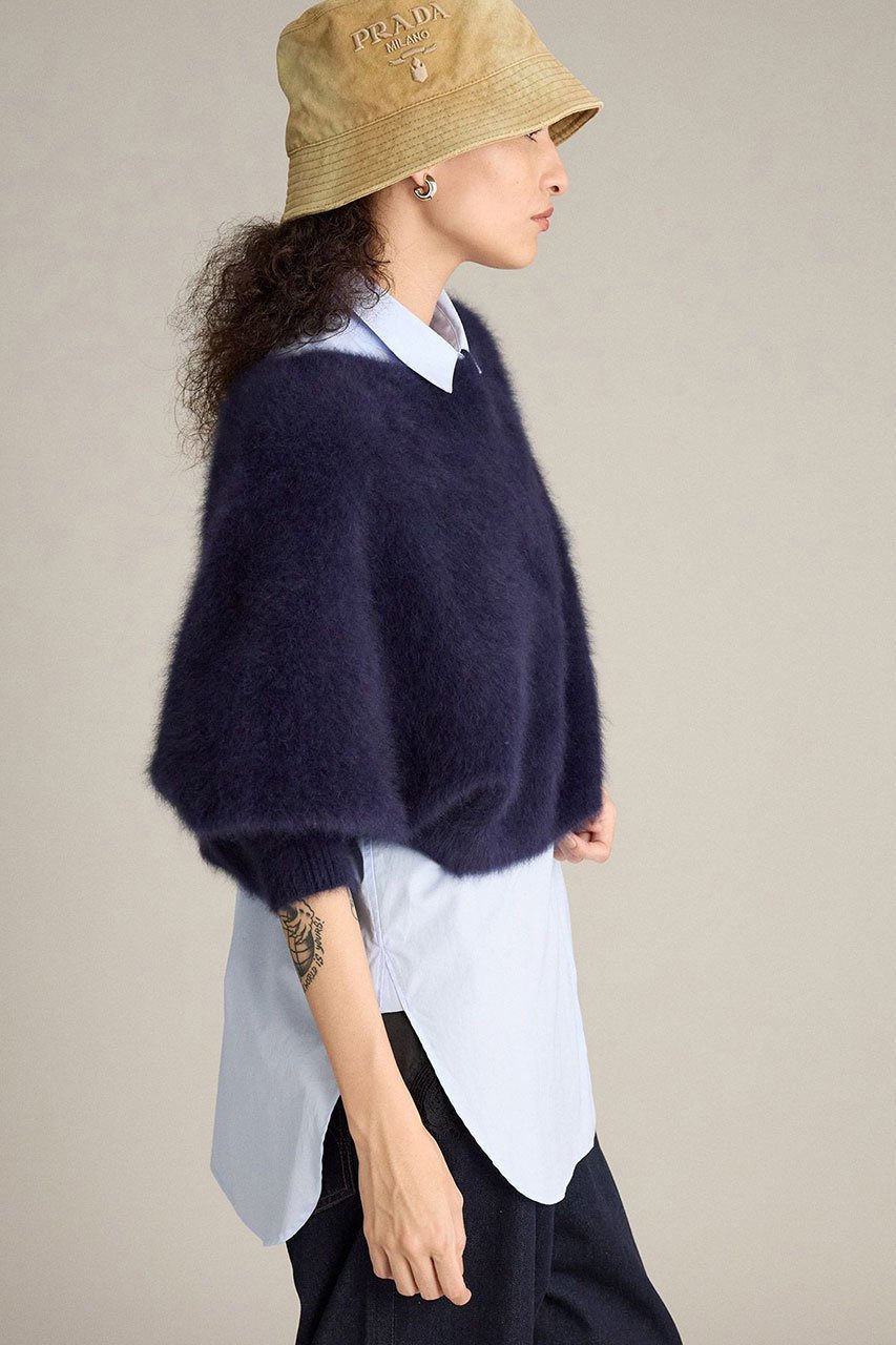 【ブリル/BRILL】のFOXカシミヤポンチョプルオーバー 人気、トレンドファッション・服の通販 founy(ファニー) 　ファッション　Fashion　レディースファッション　Fashion for Women　トップス・カットソー　Cut & Sew Tops　ニット　Knit Tops & Sweaters　カジュアルプルオーバー・ニットトップス　Pullovers & Knit Tops / Casual Pullovers　エアリー　Airy Texture　フォックス　Fox, Fox Fur　ポンチョ　Poncho, Cape Style　新作・新入荷　New Arrivals / New In　other-3|ID: prp329100004731600 ipo3291000000034176116