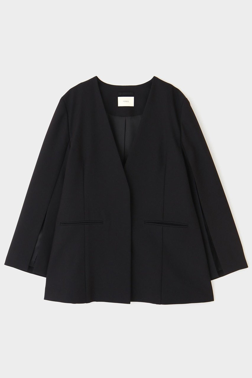 【ル フィル/LE PHIL】の2WAYツイルスリットジャケット インテリア・キッズ・メンズ・レディースファッション・服の通販 founy(ファニー) 　ファッション　Fashion　レディースファッション　Fashion for Women　アウター　Coat / Outerwear Collection　レディースジャケット・軽アウター　Jackets　おすすめ　Recommended / Our Picks　ショルダー　Shoulder, Shoulder Strap　ジャケット　Jacket, Outerwear　ストレッチ　Stretch, Stretchy Fabric　セットアップ　Set-Up, Coordinated Outfit　トレンド　Trend, Trending Now　フィット　Fit, Slim Fit　フロント　Front, Front Design　マニッシュ　Mannish, Boyish　人気　Popular, Best Seller　定番　Standard, Basic Item　新作・新入荷　New Arrivals / New In　ブラック|ID: prp329100004731605 ipo3291000000034176149