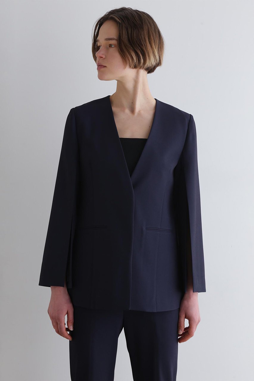 【ル フィル/LE PHIL】の2WAYツイルスリットジャケット 人気、トレンドファッション・服の通販 founy(ファニー) 　ファッション　Fashion　レディースファッション　Fashion for Women　アウター　Coat / Outerwear Collection　レディースジャケット・軽アウター　Jackets　おすすめ　Recommended / Our Picks　ショルダー　Shoulder, Shoulder Strap　ジャケット　Jacket, Outerwear　ストレッチ　Stretch, Stretchy Fabric　セットアップ　Set-Up, Coordinated Outfit　トレンド　Trend, Trending Now　フィット　Fit, Slim Fit　フロント　Front, Front Design　マニッシュ　Mannish, Boyish　人気　Popular, Best Seller　定番　Standard, Basic Item　新作・新入荷　New Arrivals / New In　other-3|ID: prp329100004731605 ipo3291000000034176154