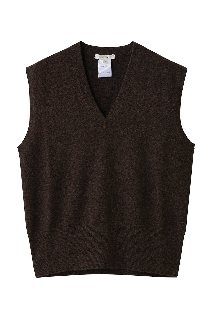 【ザ ロウ/THE ROW】のLEVI TOP インテリア・キッズ・メンズ・レディースファッション・服の通販 founy(ファニー) 　ファッション　Fashion　レディースファッション　Fashion for Women　トップス・カットソー　Cut & Sew Tops　ニット　Knit Tops & Sweaters　カジュアルプルオーバー・ニットトップス　Pullovers & Knit Tops / Casual Pullovers　フォルム　Silhouette, Form　ベスト　Vest, Waistcoat　新作・新入荷　New Arrivals / New In　ブラウンメランジ|ID: prp329100004731613 ipo3291000000034176245