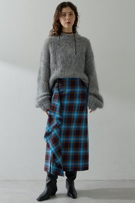 【ウィムガゼット/Whim Gazette】 チェックフリンジスカート人気、トレンドファッション・服の通販 founy(ファニー) ファッション Fashion レディースファッション Fashion for Women スカート Skirts ロングスカート Long Skirts / Maxi & Midi Skirts クラシカル Classical, Vintage-Inspired シンプル Simple, Minimal タイトスカート Pencil Skirt, Tight Skirt チェック Check, Plaid, Tartan ドレープ Drape, Draping Fabric パープル Purple, Violet フリンジ Fringe, Tassel ロング Long, Long-Length エレガント 上品 Elegant 新作・新入荷 New Arrivals / New In A/W・秋冬 Autumn/Winter |ID:prp329100004731626